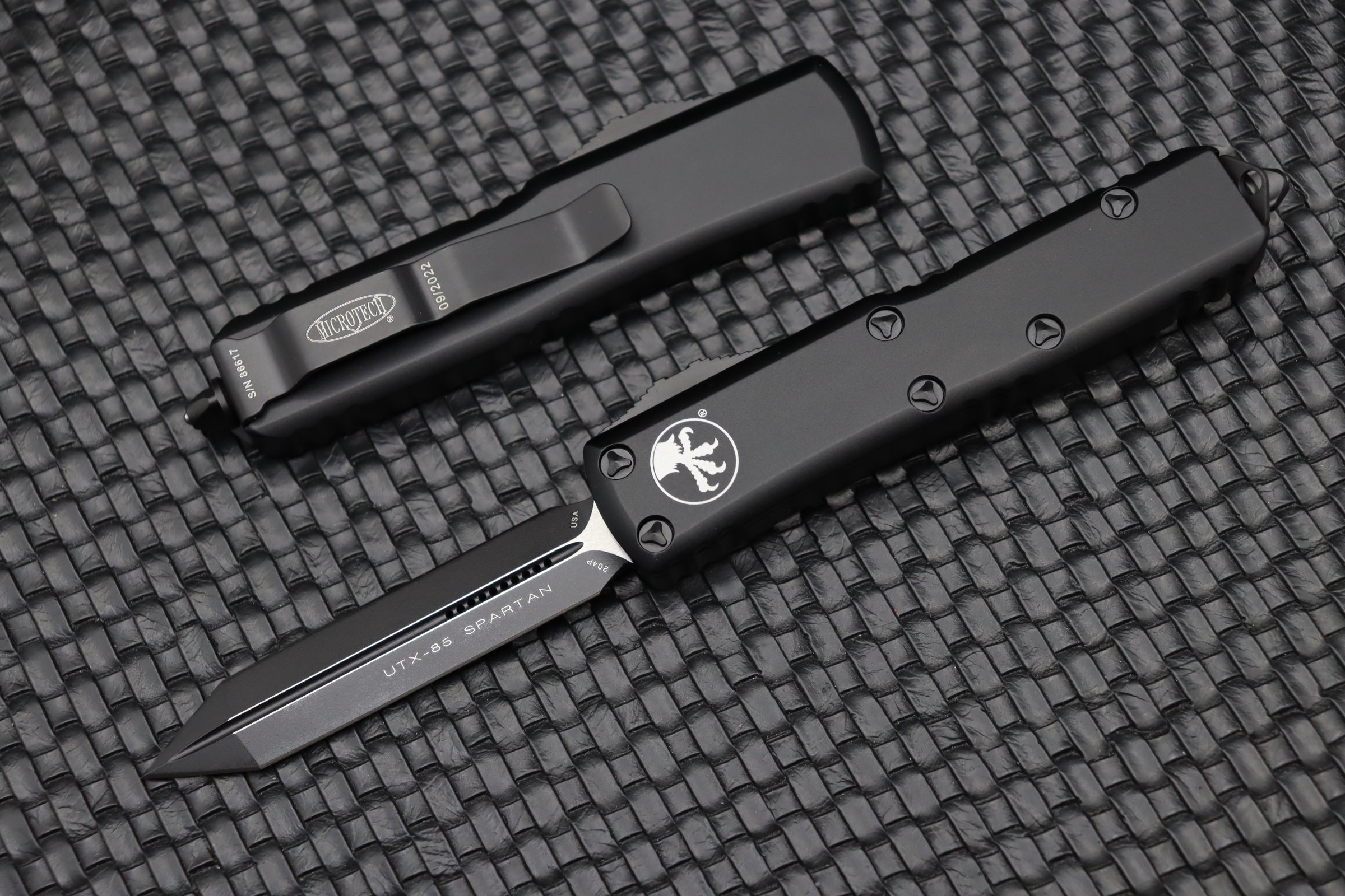 Microtech UTX-85 Spartan Black Tactical EDC Knife