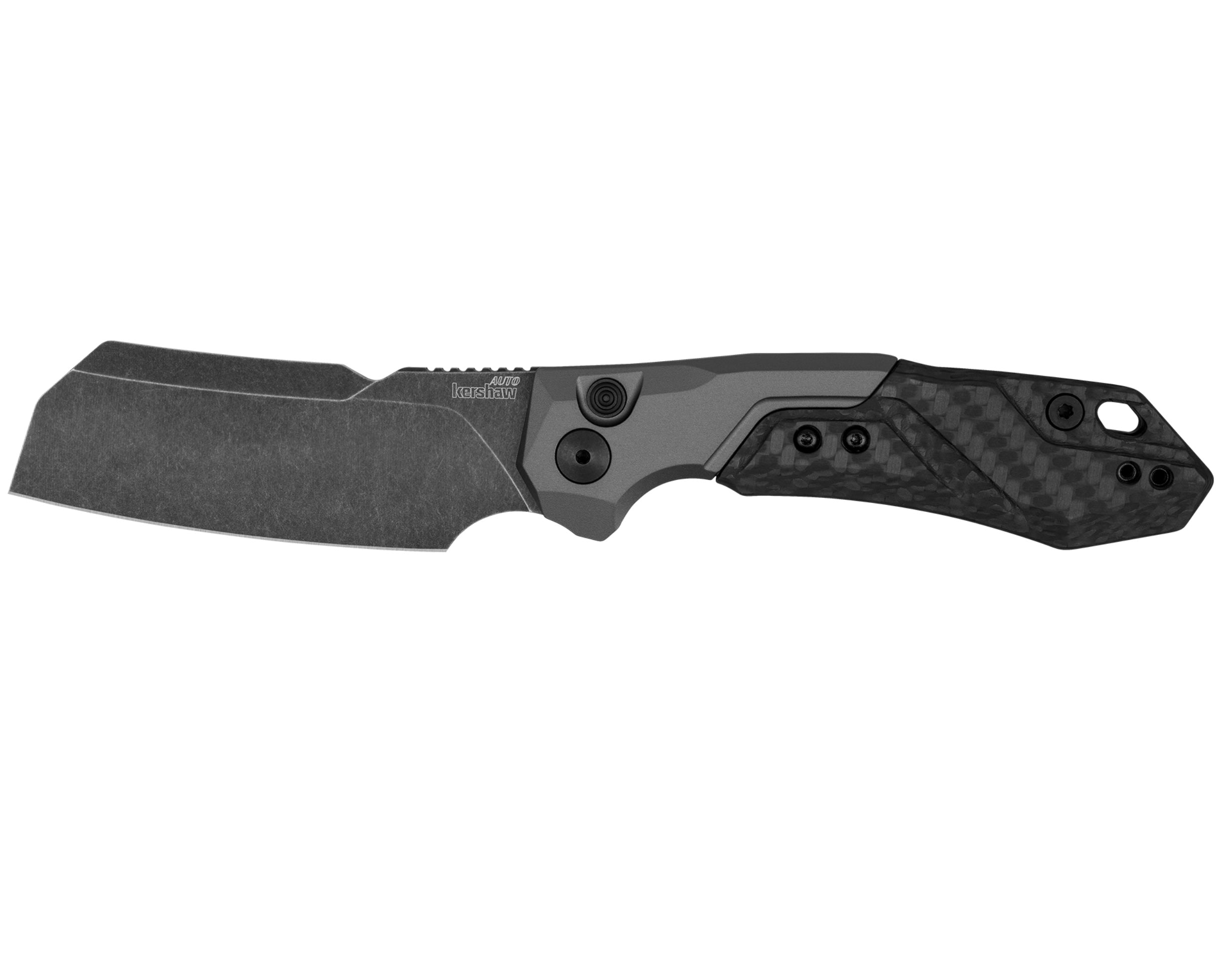 Kershaw Launch 14 Premium Automatic Cleaver Knife with Carbon Fiber Handle