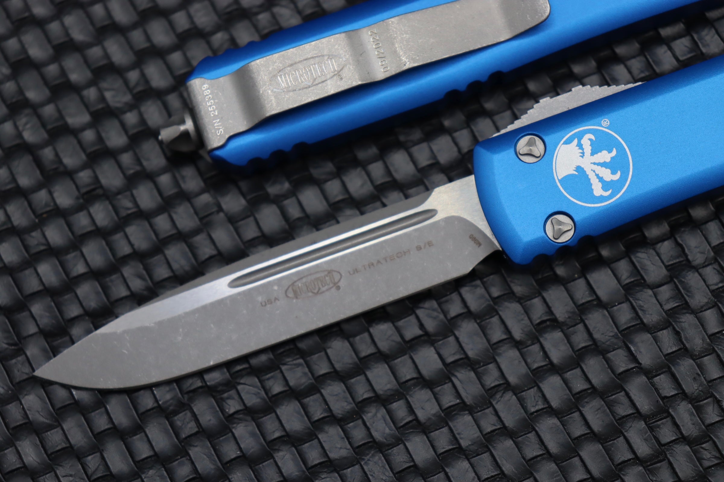 Microtech Ultratech Premium Apocalyptic Blue OTF Knife