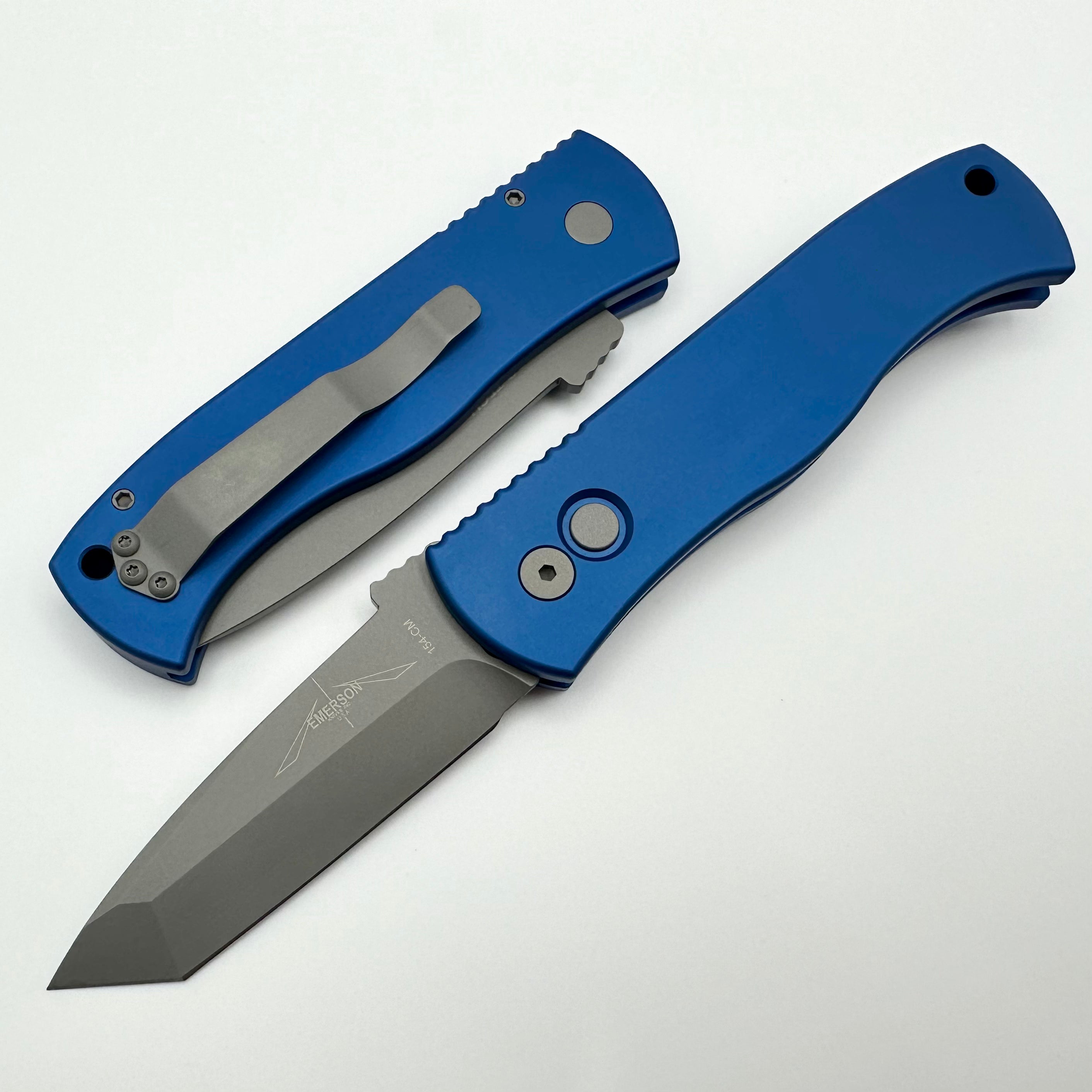 Pro-Tech Emerson CQC7 Ultimate Tactical Knife - Blue Handle & Blasted Blade