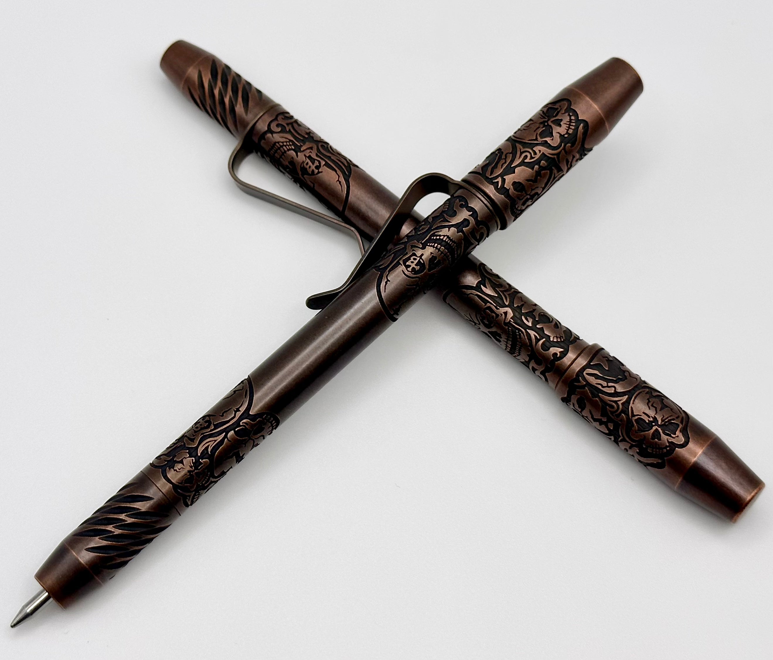 Borka Ti2Design Ultimate TechLiner Grid Skulls Copper Pen