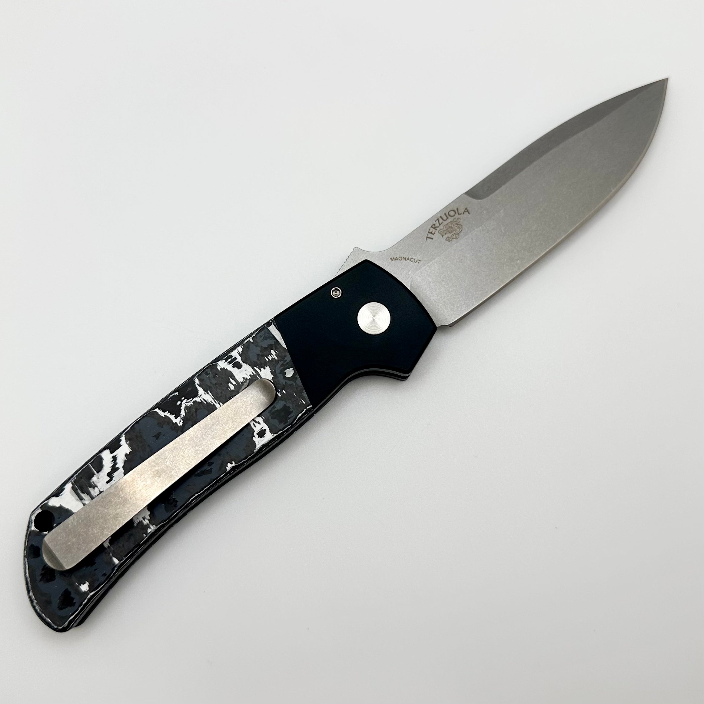 Pro-Tech Terzuola ATCF Ultimate EDC Knife - White Storm Fat Carbon & MagnaCut Blade