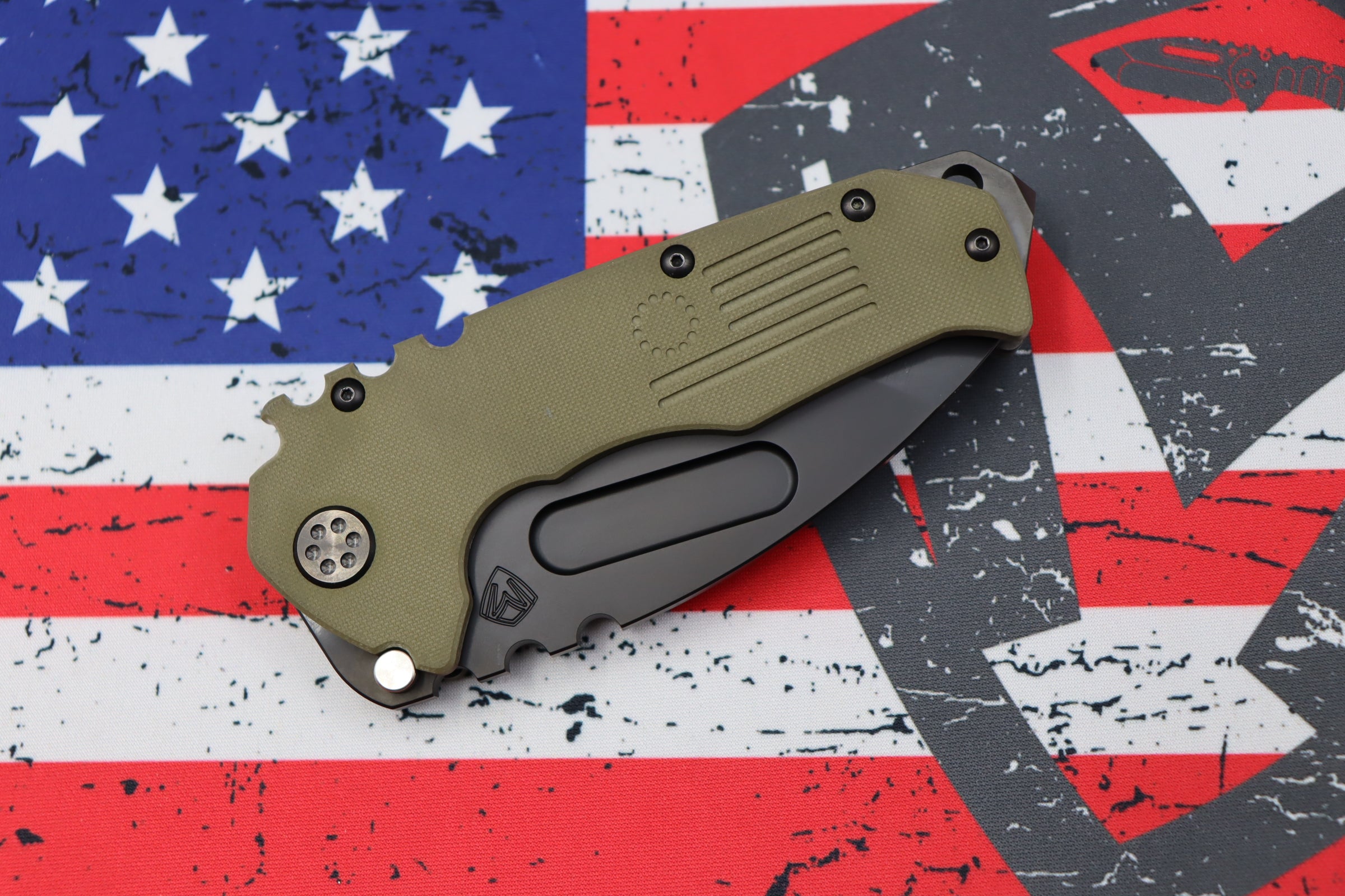 Medford Scout M/P Praetorian Tactical Knife - OD Green G10 & PVD D2 Blade