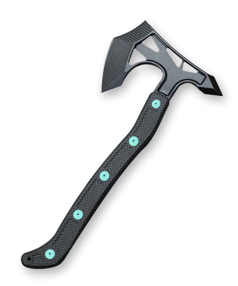 Premium Jake Hoback PS2 Tactical Axe - DLC Stonewash Finish, AEB-L Steel, Carbon Fiber Handle