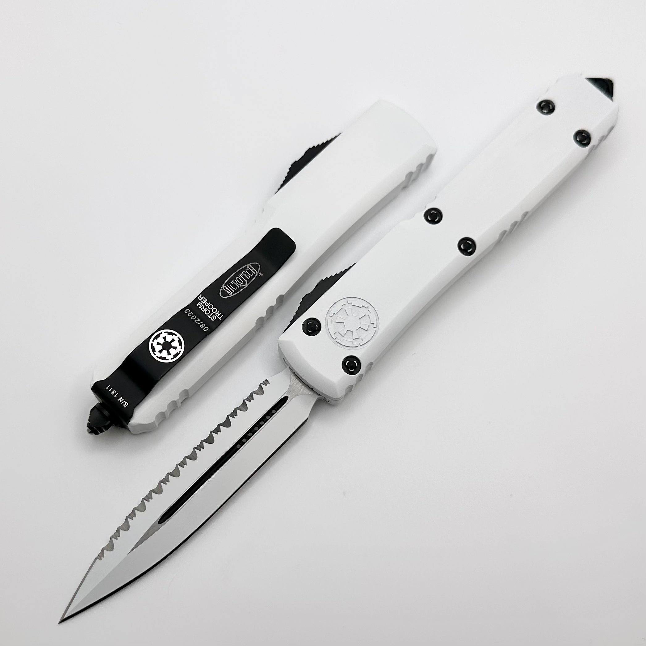 Microtech Ultratech Double Edge Storm Trooper Full Serrated OTF Knife - Premium Tactical Tool