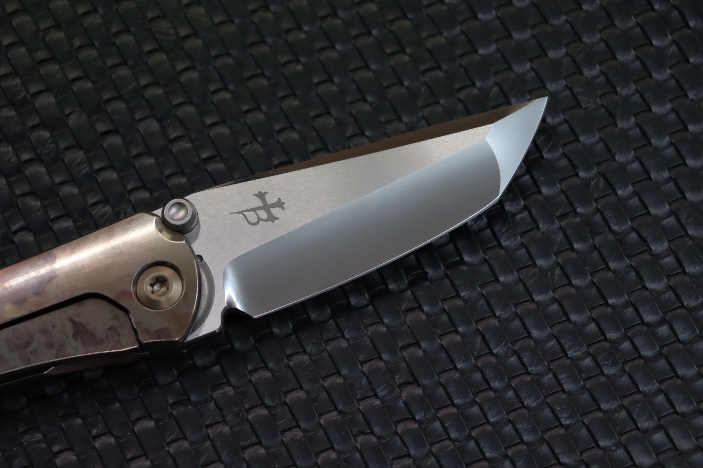 Premium Marfione x Borka Blades SBTF Collaboration Knife - Diamond Polished M390 Blade & Bloodwash Scales