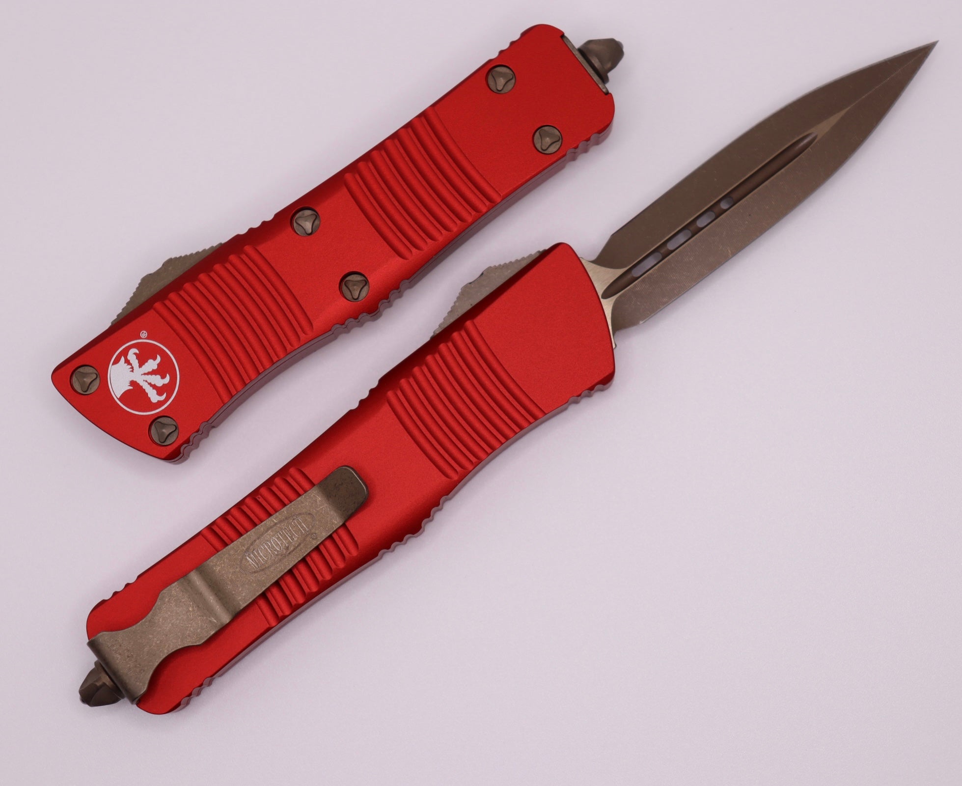 Premium Microtech Troodon Double Edge Bronze Apocalyptic Knife - Ultimate Tactical EDC