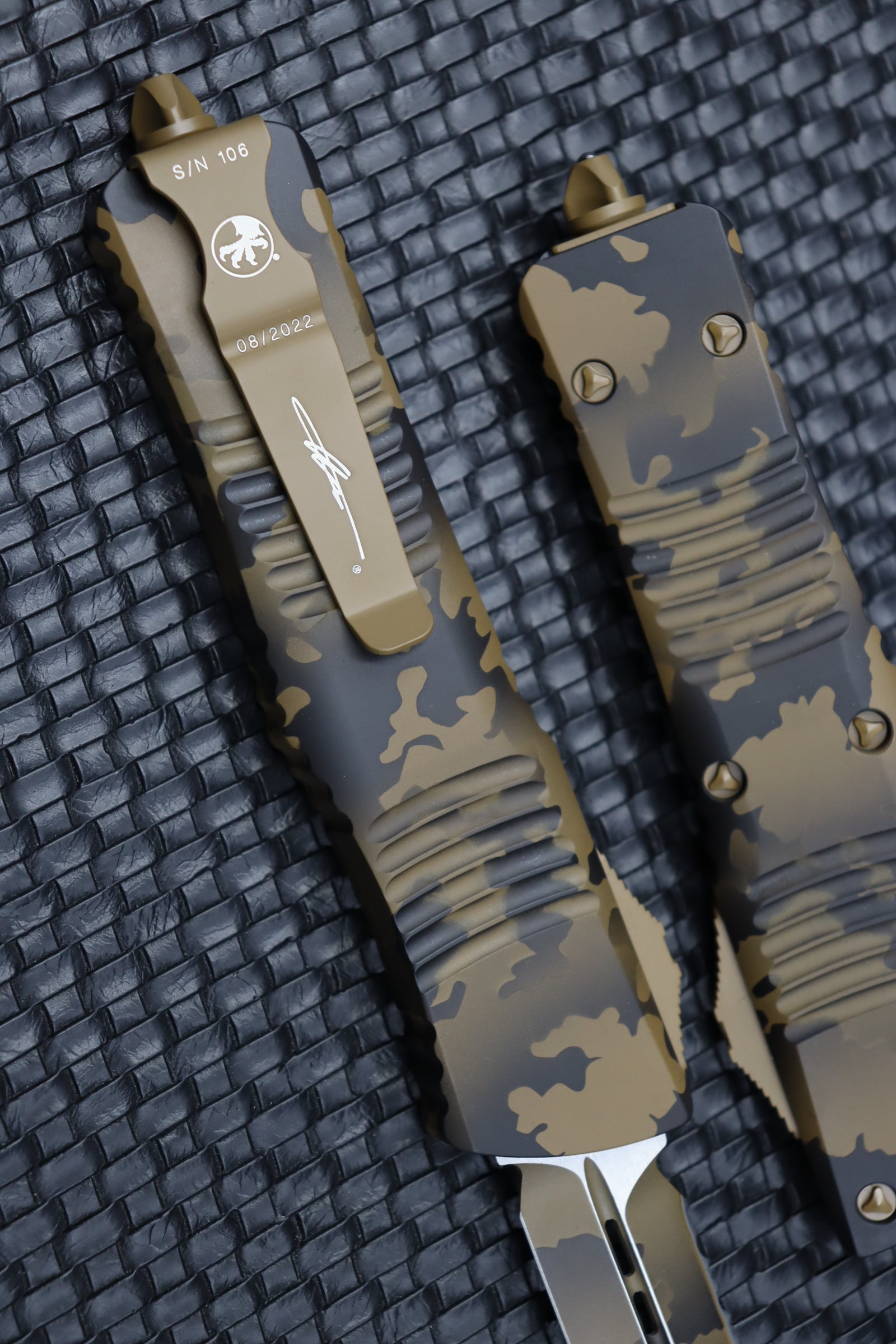 Premium Microtech Combat Troodon Coyote Camo - Ultimate Tactical OTF Knife