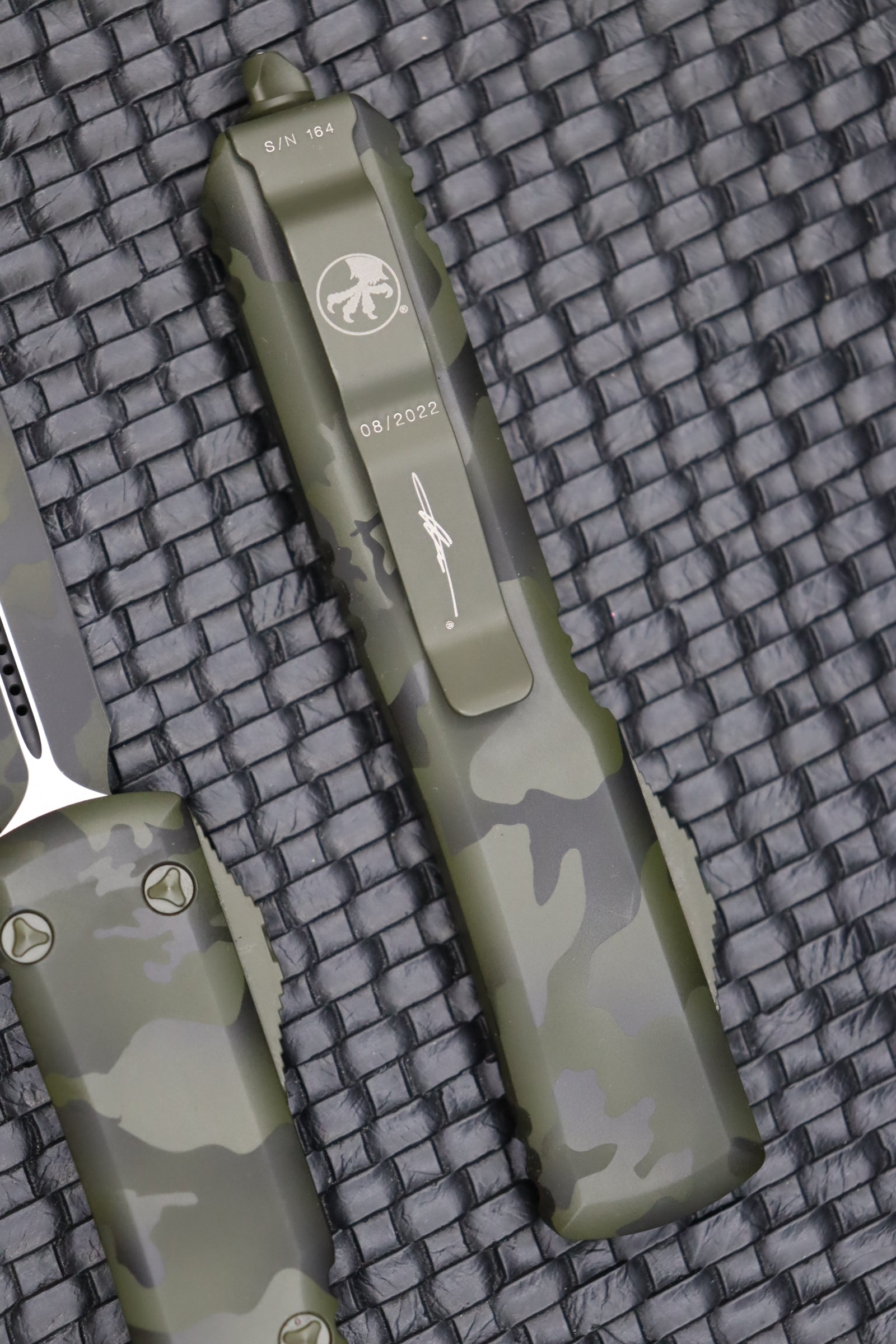 Microtech Ultratech Premium OTF Tactical Knife - OD Green Camo