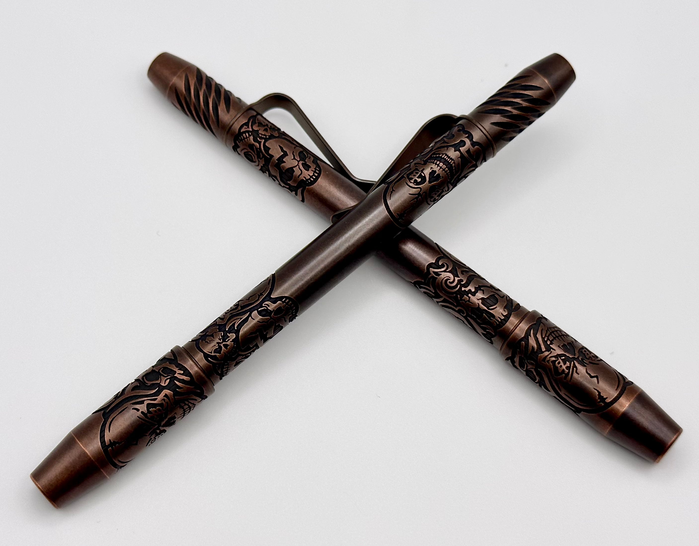 Borka Ti2Design Ultimate TechLiner Grid Skulls Copper Pen