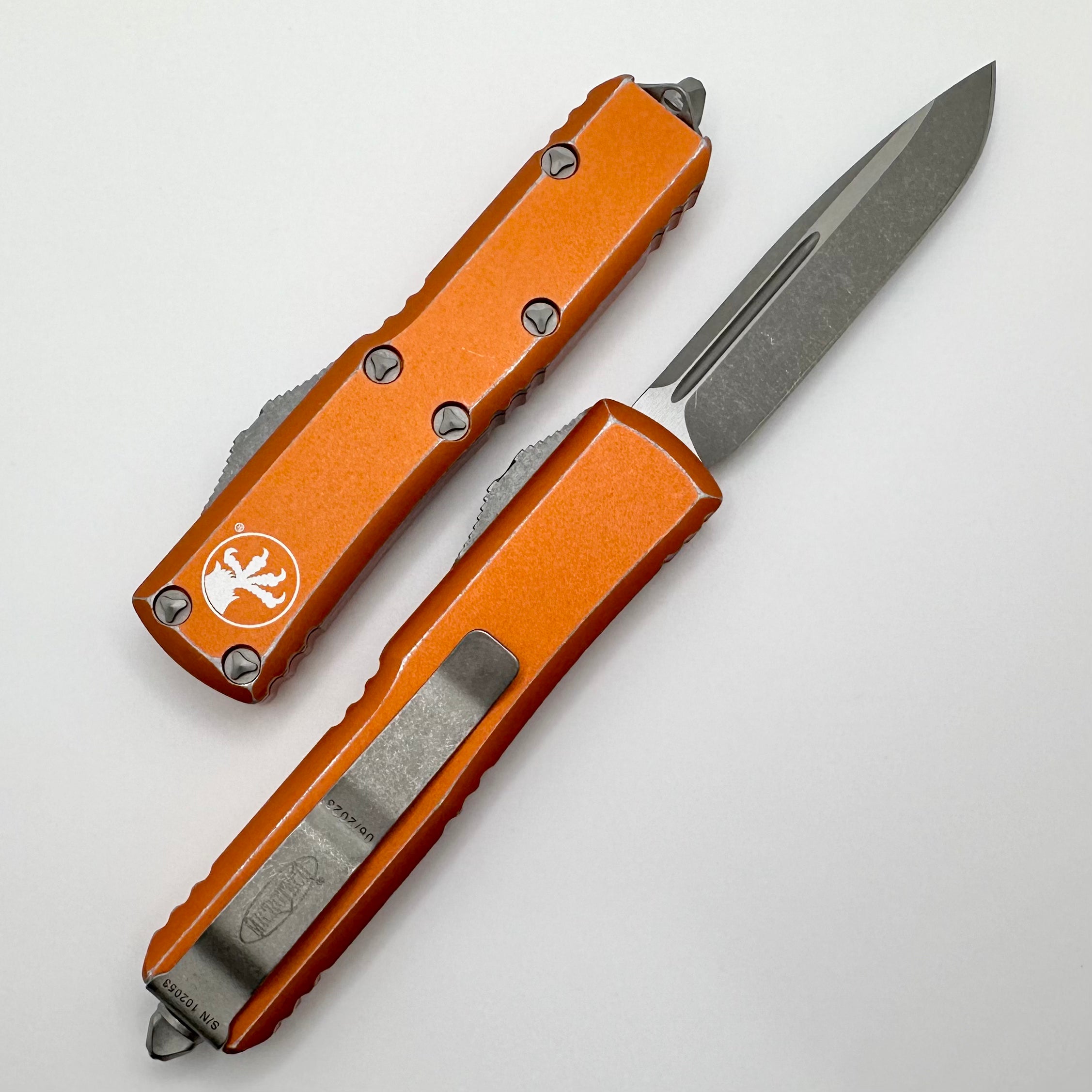 Microtech UTX-85 Apocalyptic Orange EDC Knife - Premium Aluminum Handle