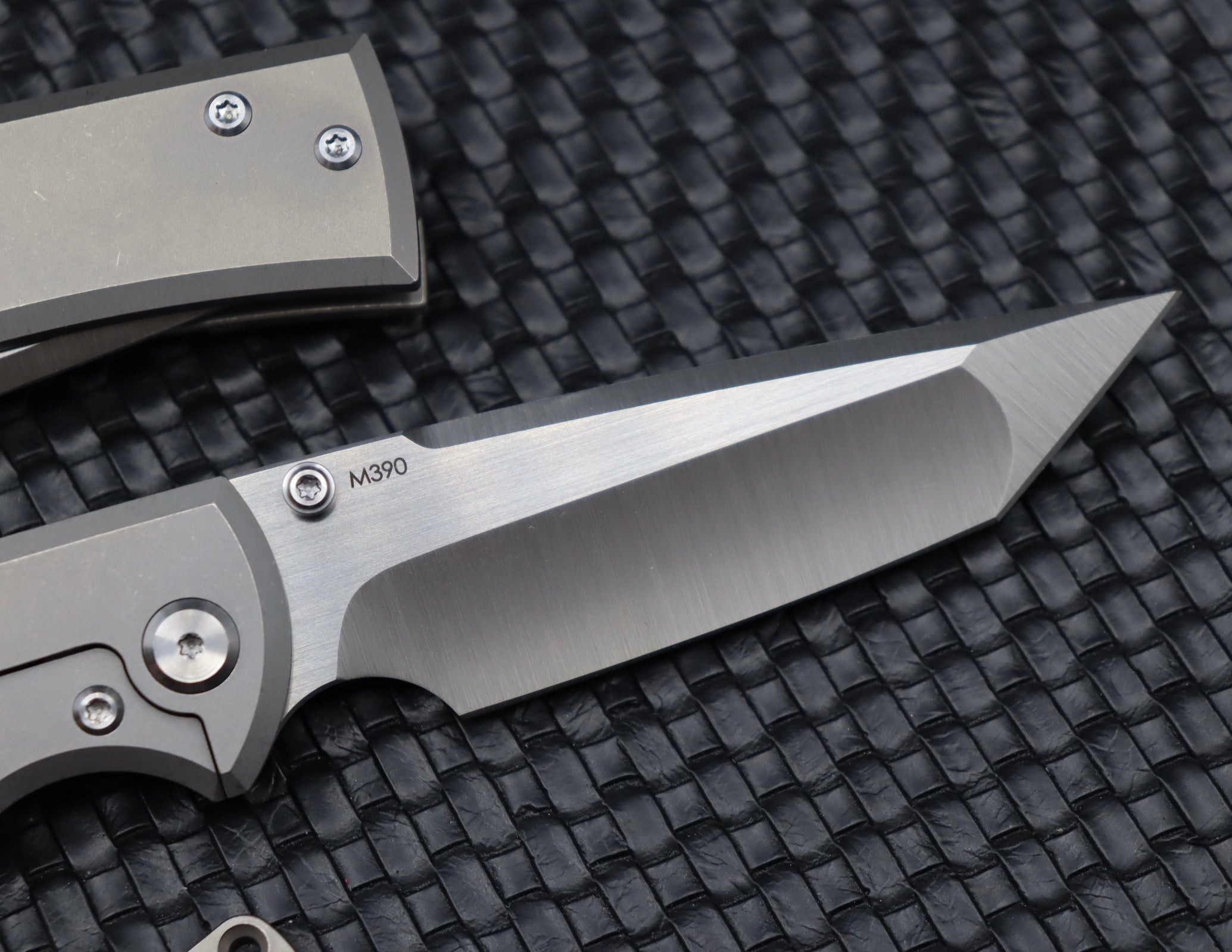 Chaves Knives 229 Liberation Tanto - Premium M390 Blade & Stonewash Titanium Handle