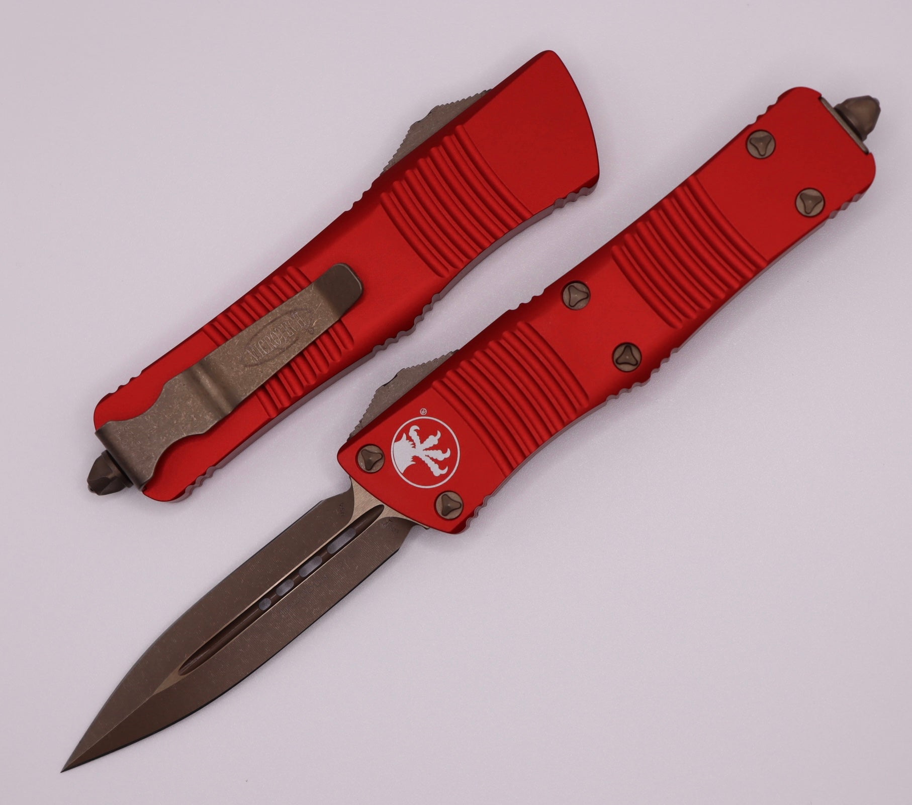 Premium Microtech Troodon Double Edge Bronze Apocalyptic Knife - Ultimate Tactical EDC