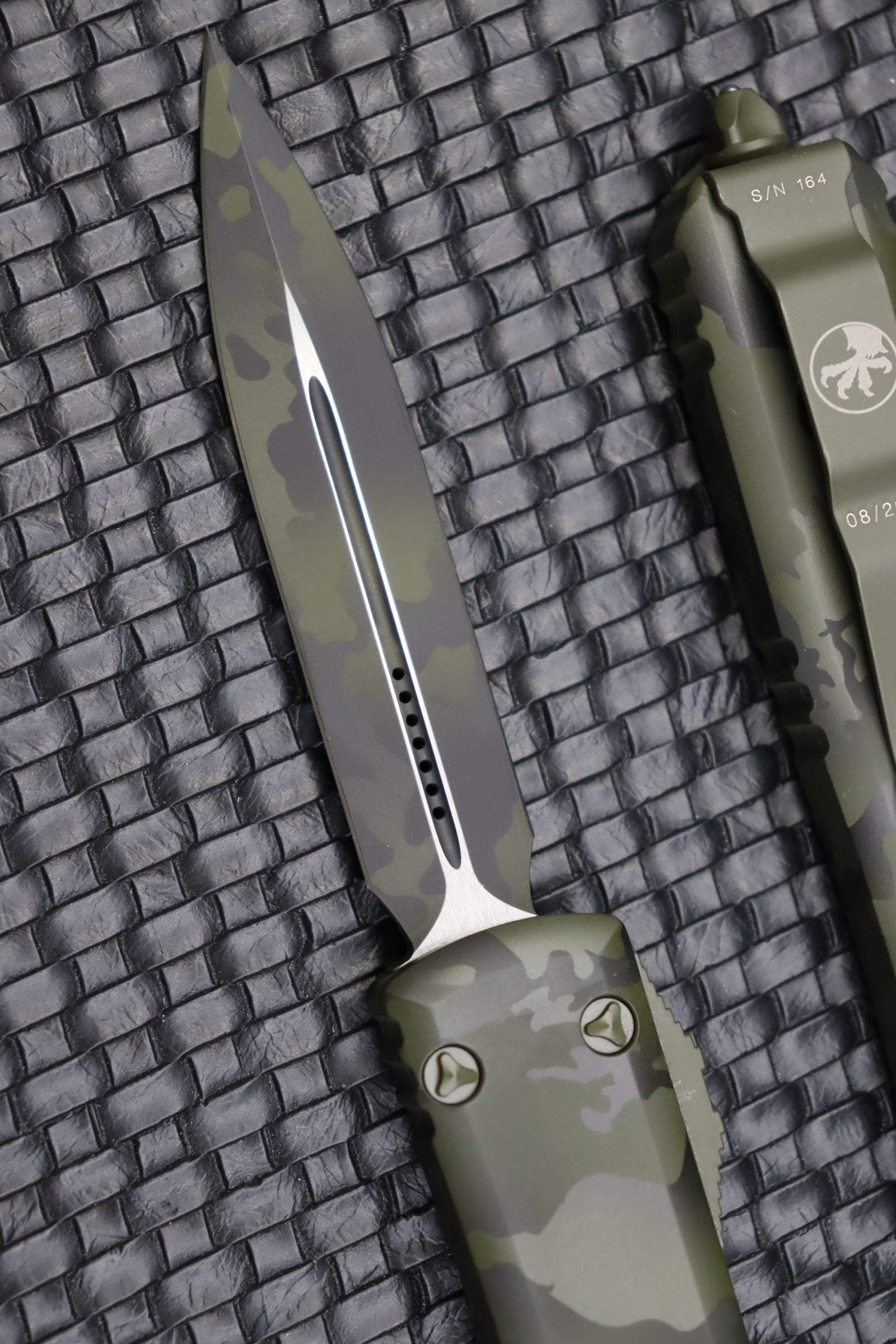 Microtech Ultratech Premium OTF Tactical Knife - OD Green Camo