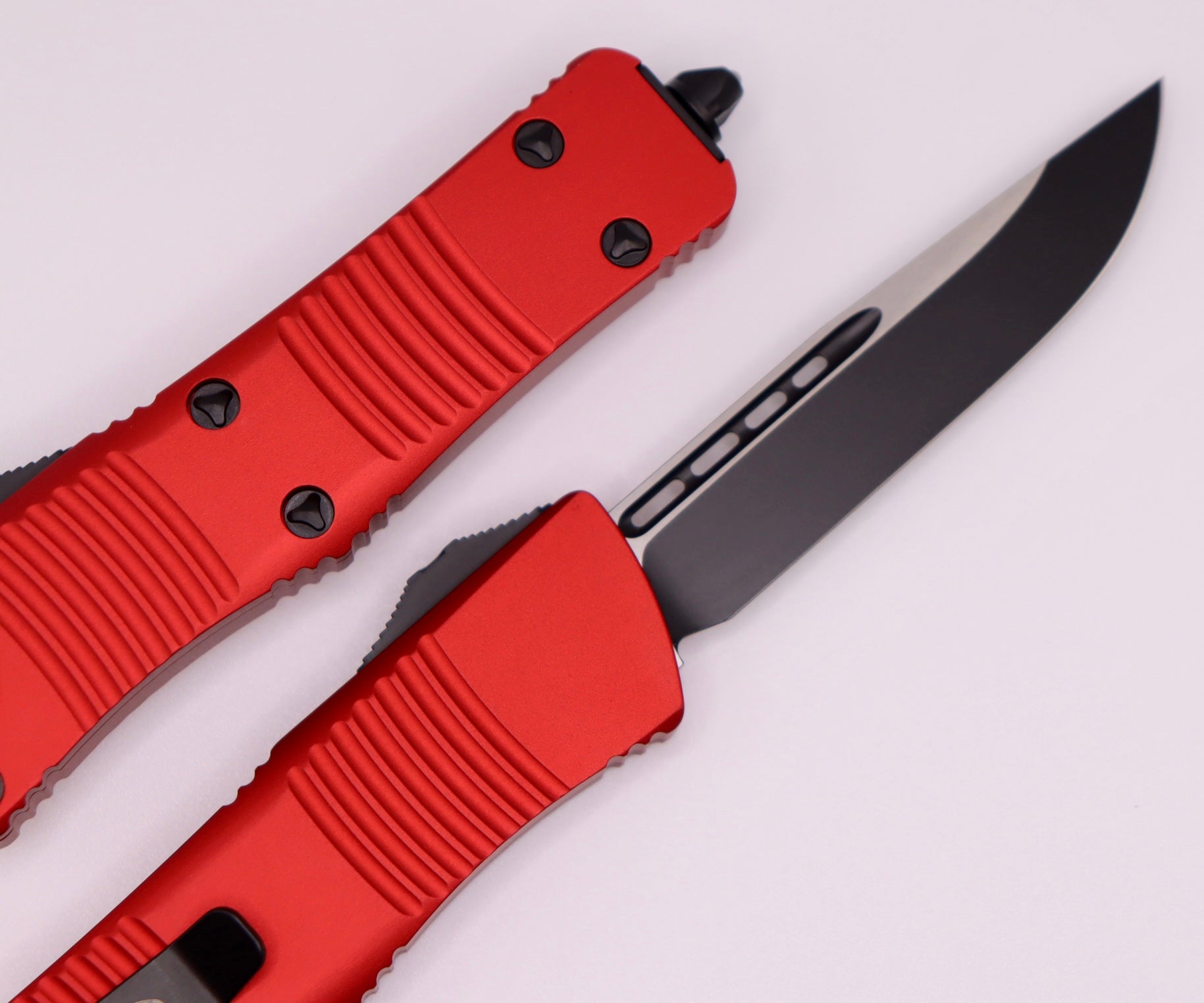 Microtech Troodon Black & Red Premium OTF Knife