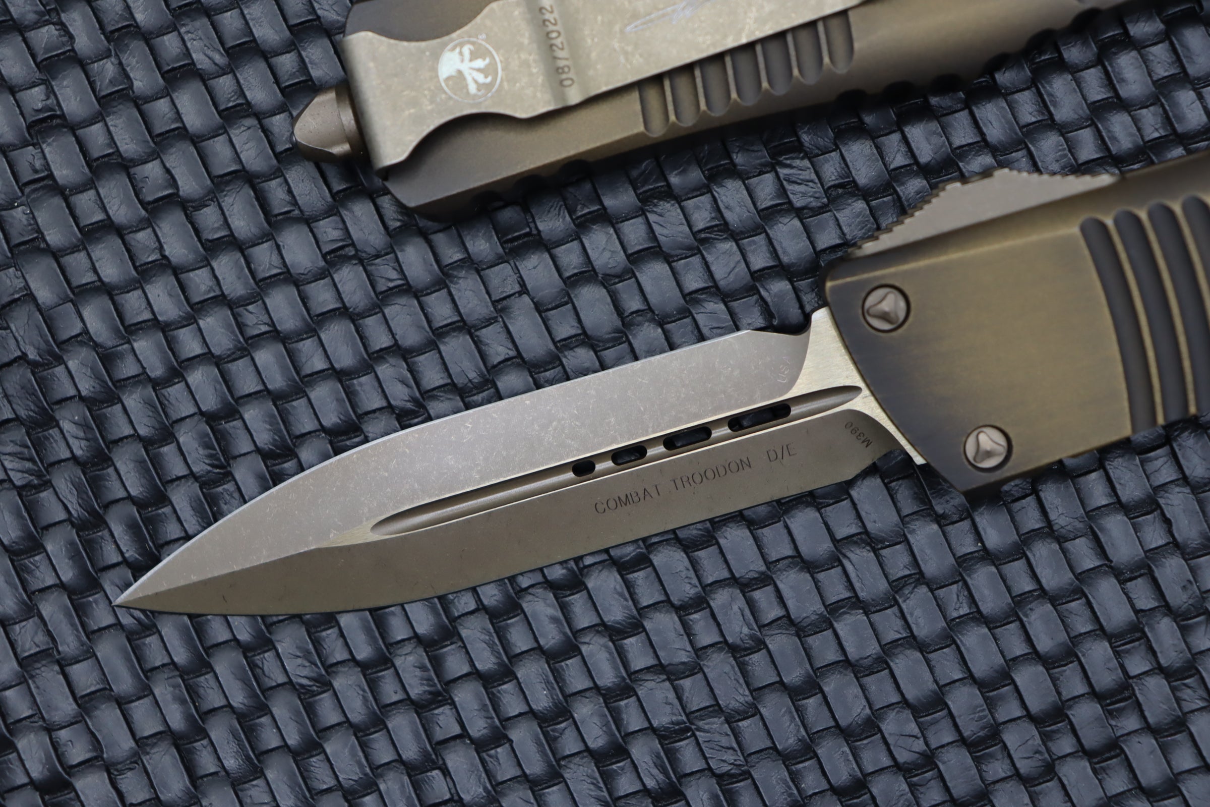 Premium Microtech Combat Troodon Antique Bronze Double Edge Knife - Ultimate Tactical EDC