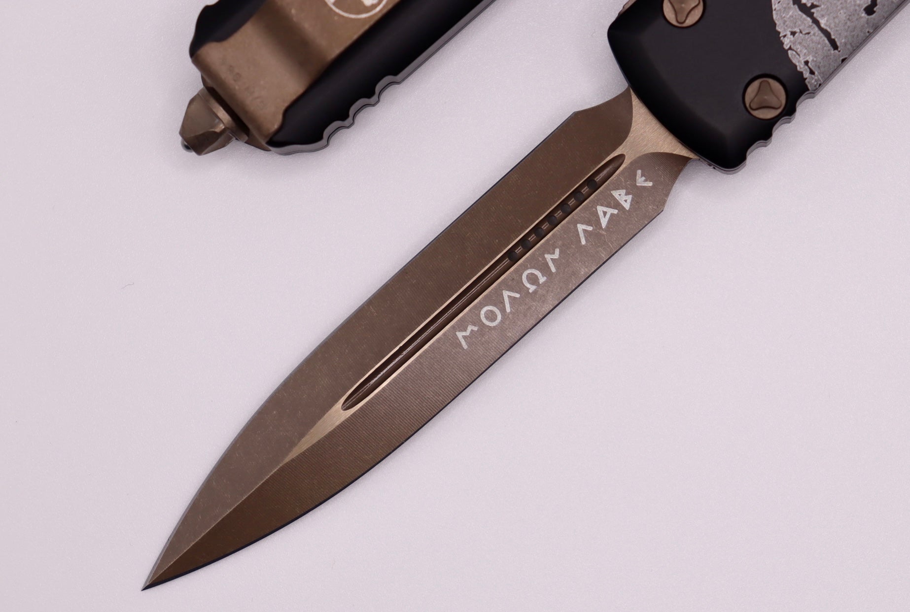 Microtech Ultratech Molon Labe Bronze Apocalyptic & Black/Bronze Signature Series - Ultimate Tactical Knife