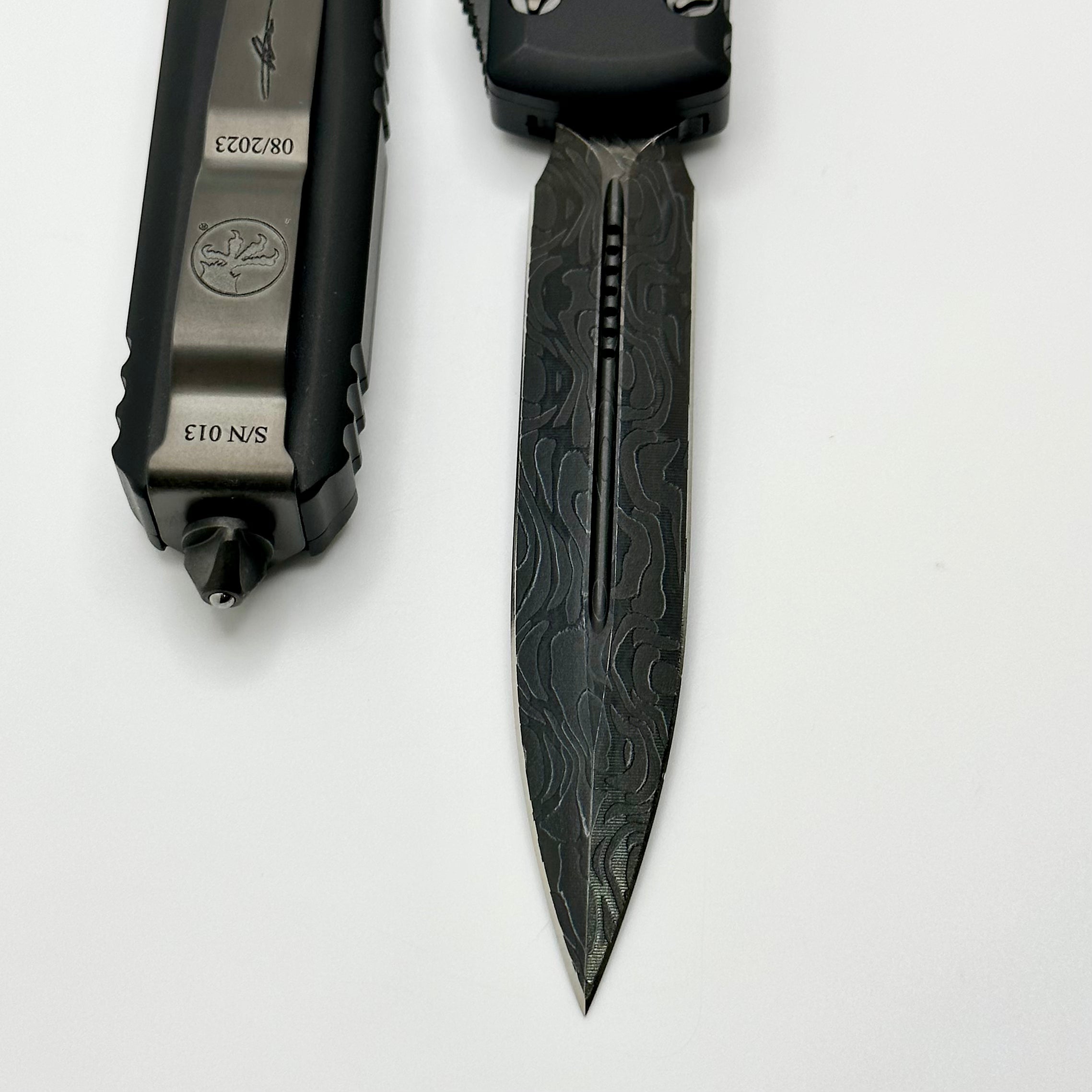 Microtech Ultratech Premium Damascus Shadow Series OTF Knife