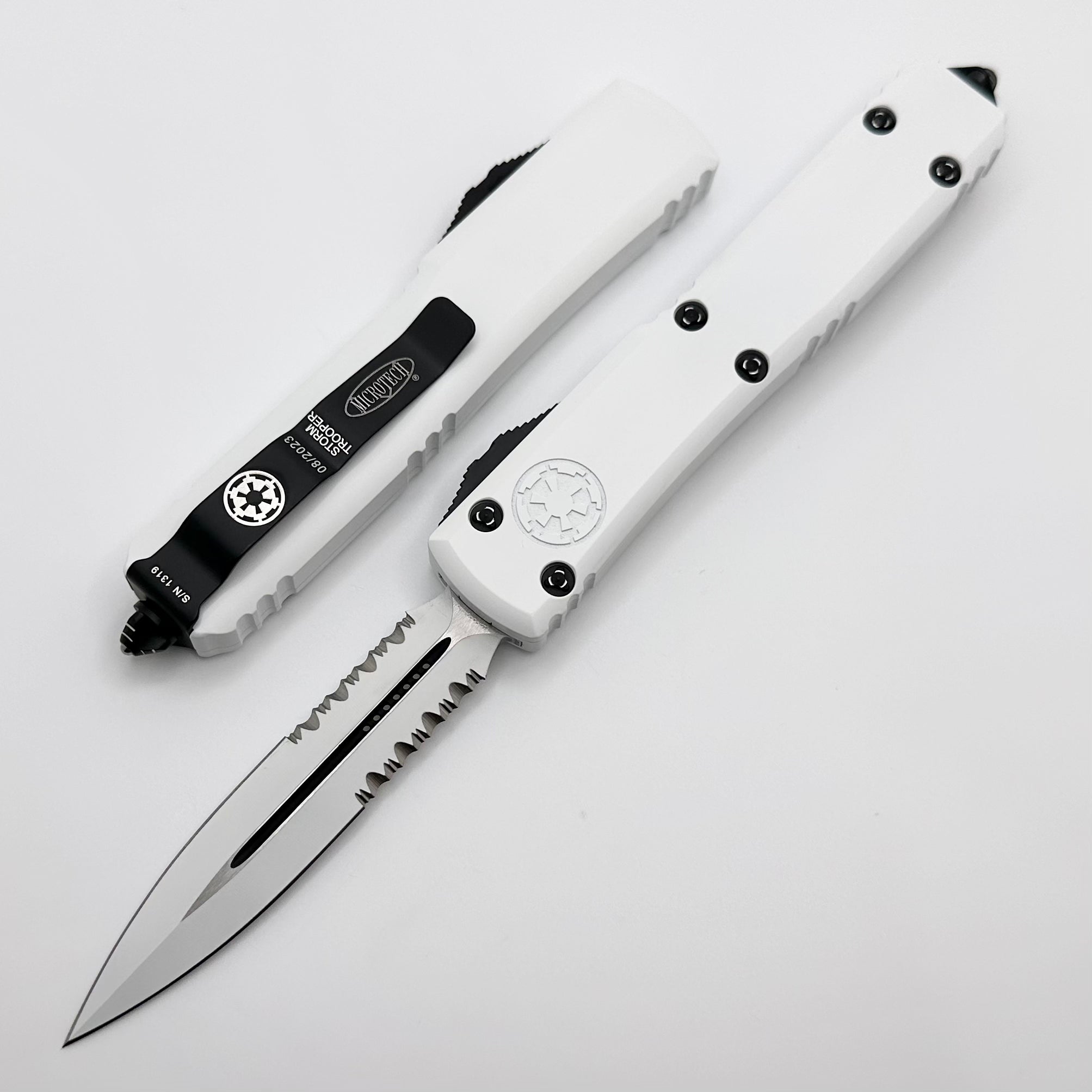 Microtech Ultratech Storm Trooper OTF Knife - Premium Double Edge with Partial Serration