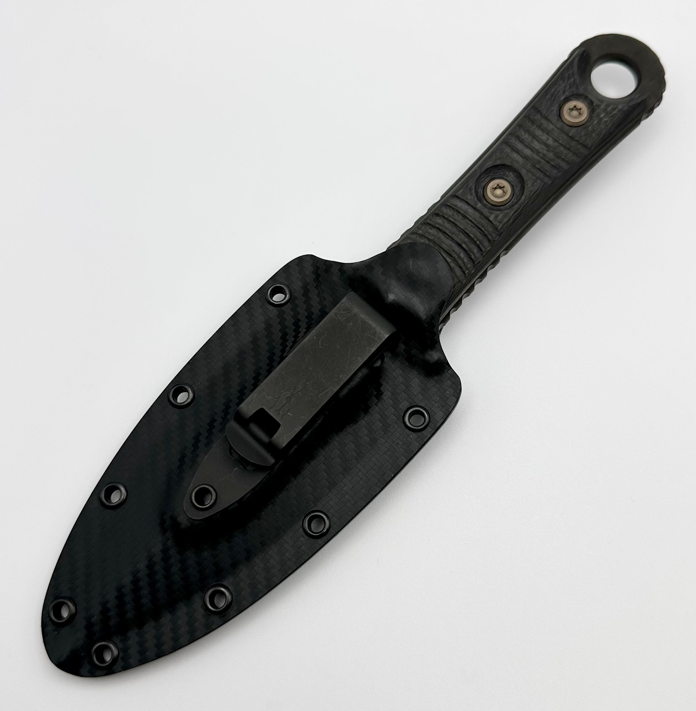 Microtech SBD DLC Carbon Fiber Serrated Knife - Ultimate Tactical Blade