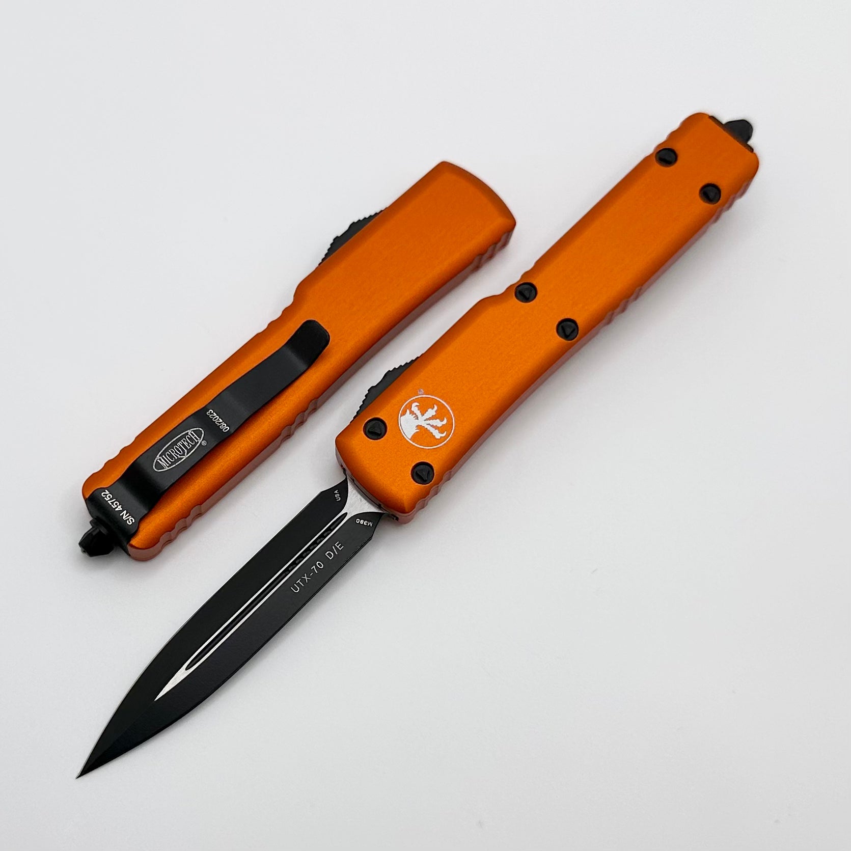 Microtech UTX-70 Premium Tactical Knife - Black & Orange Edition