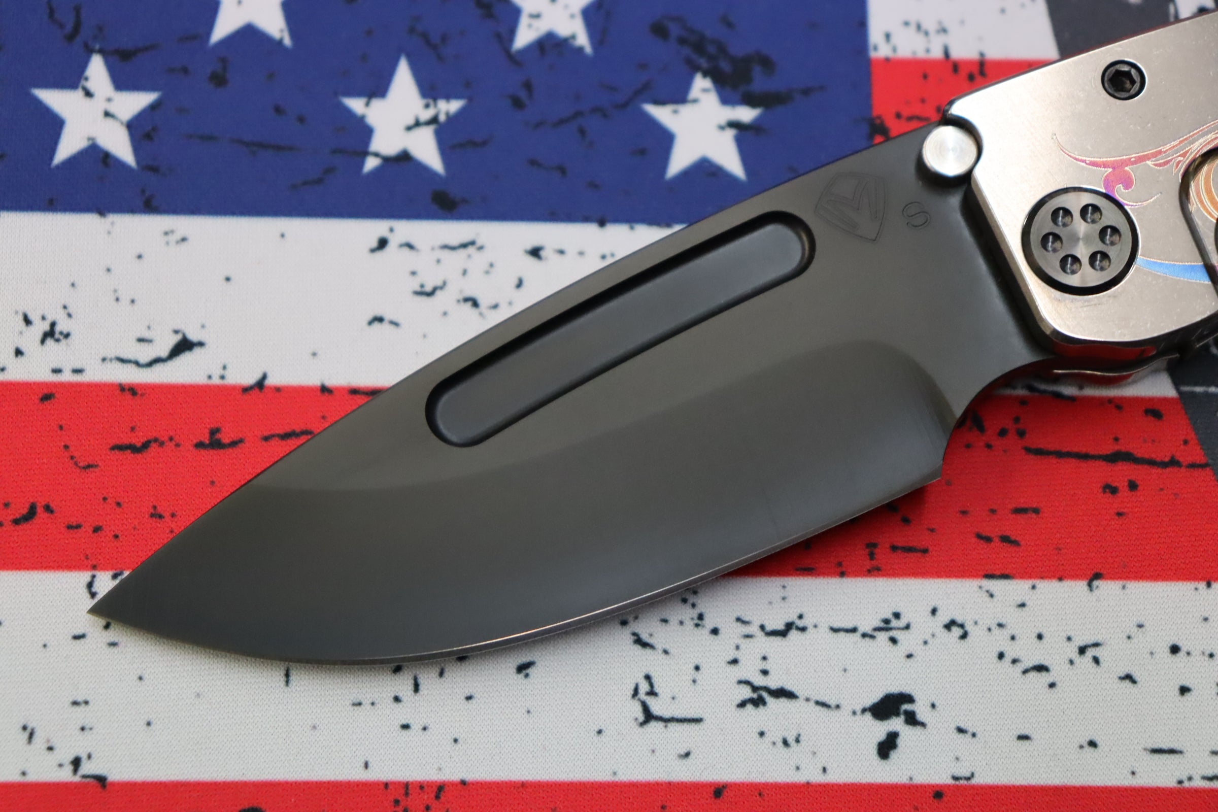 Medford Marauder H S35VN PVD Drop Point Tactical Knife with Premium Tumbled Filigree Handles