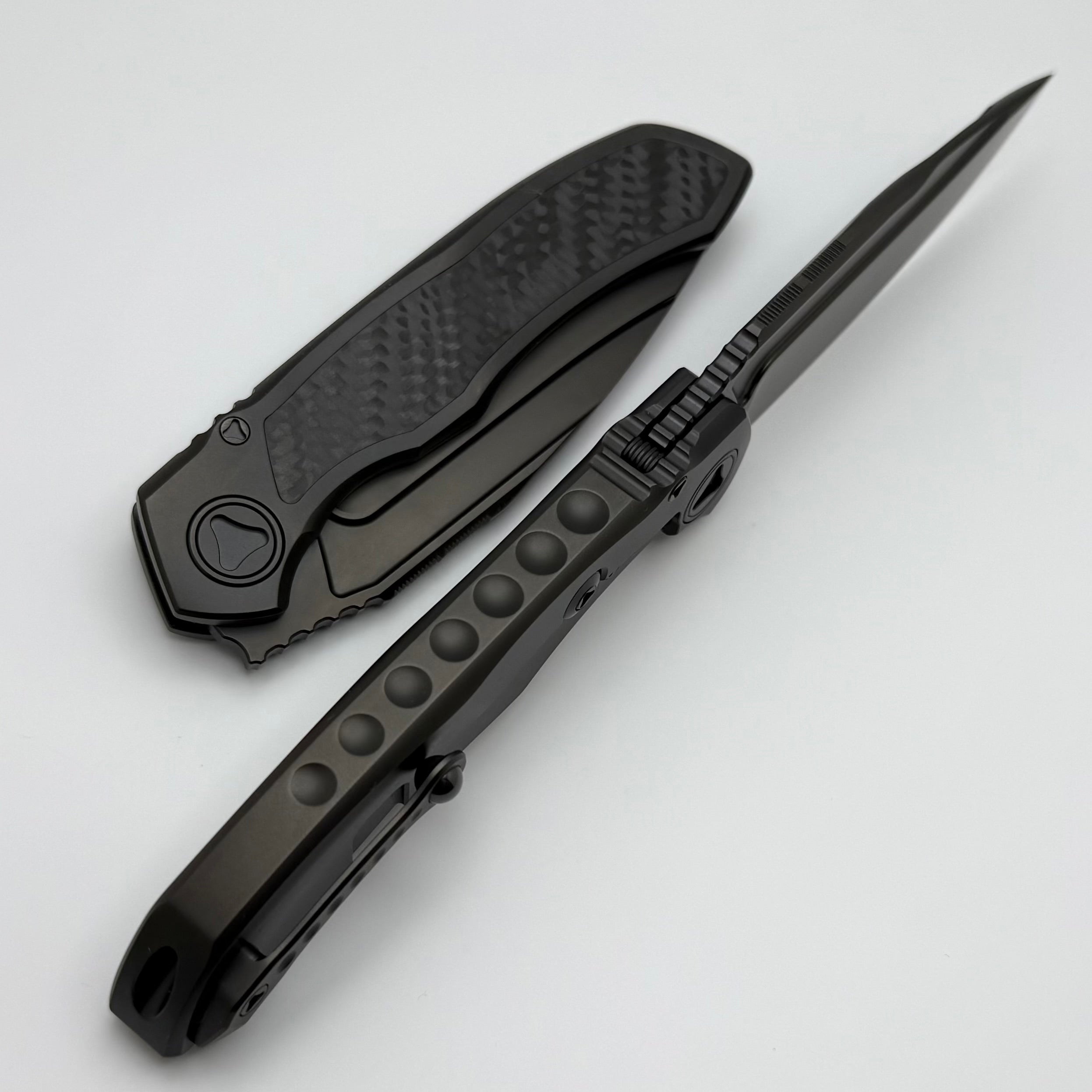 Premium Microtech ANAX Titanium DLC & Carbon Fiber Folding Knife