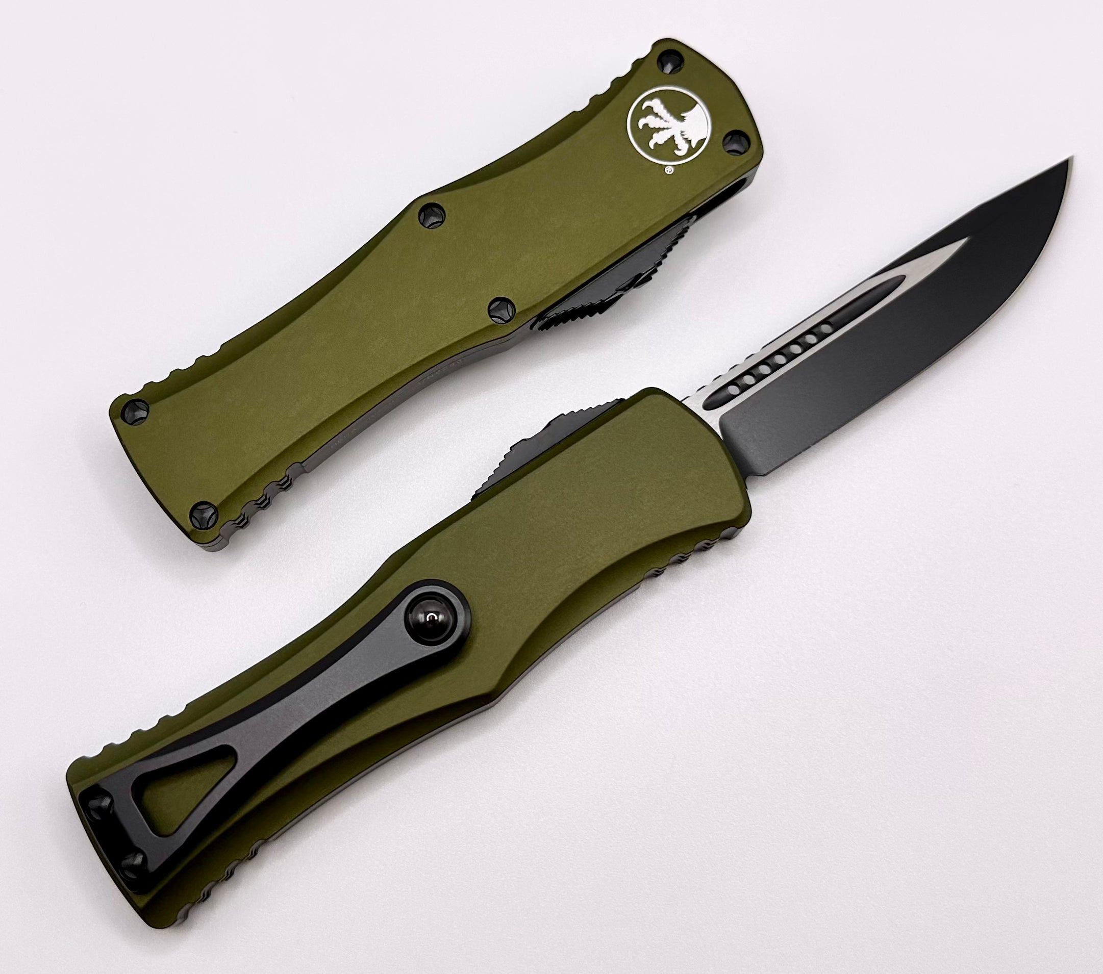 Premium Microtech Hera Tactical Knife - M390 Steel, OD Green & Black