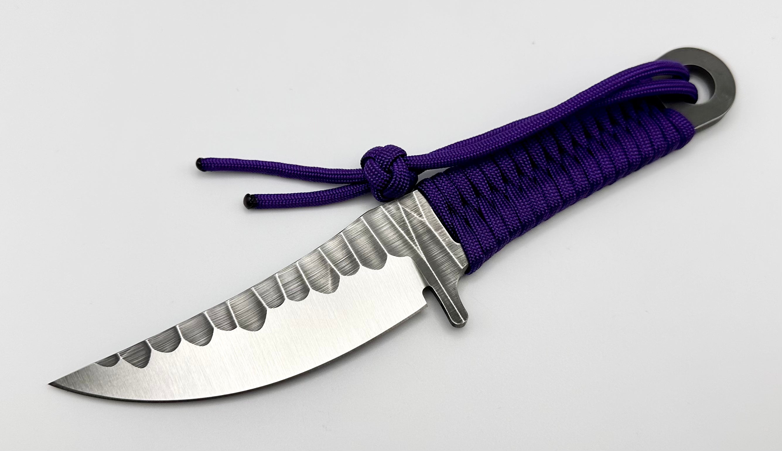 Borka Blades SBK-L M390 Premium Fixed Blade with Leather Sheath & Purple Paracord Wrap