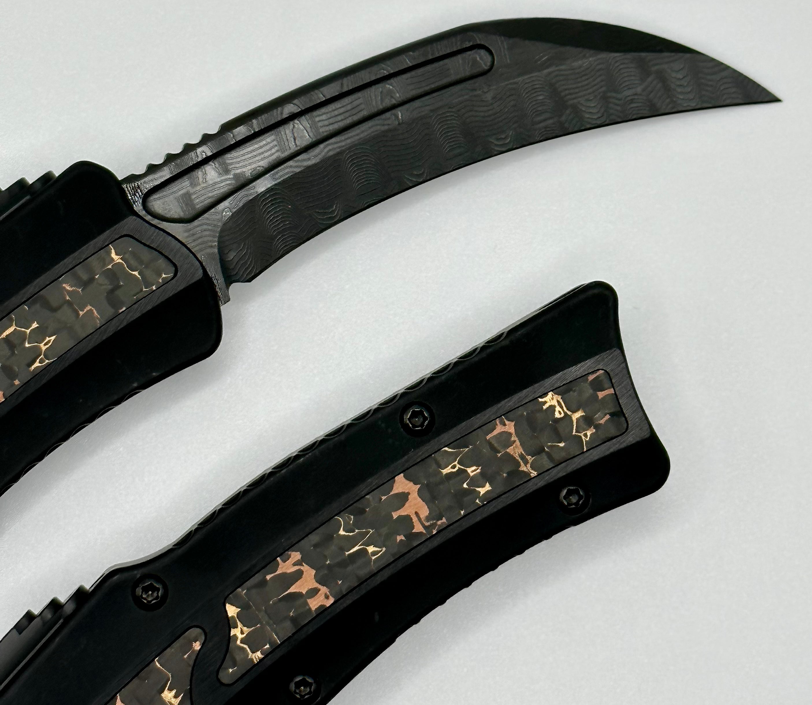 Heretic ROC Vegas Forge Knife - Premium DLC Blade & Fat Carbon Snakeskin Design