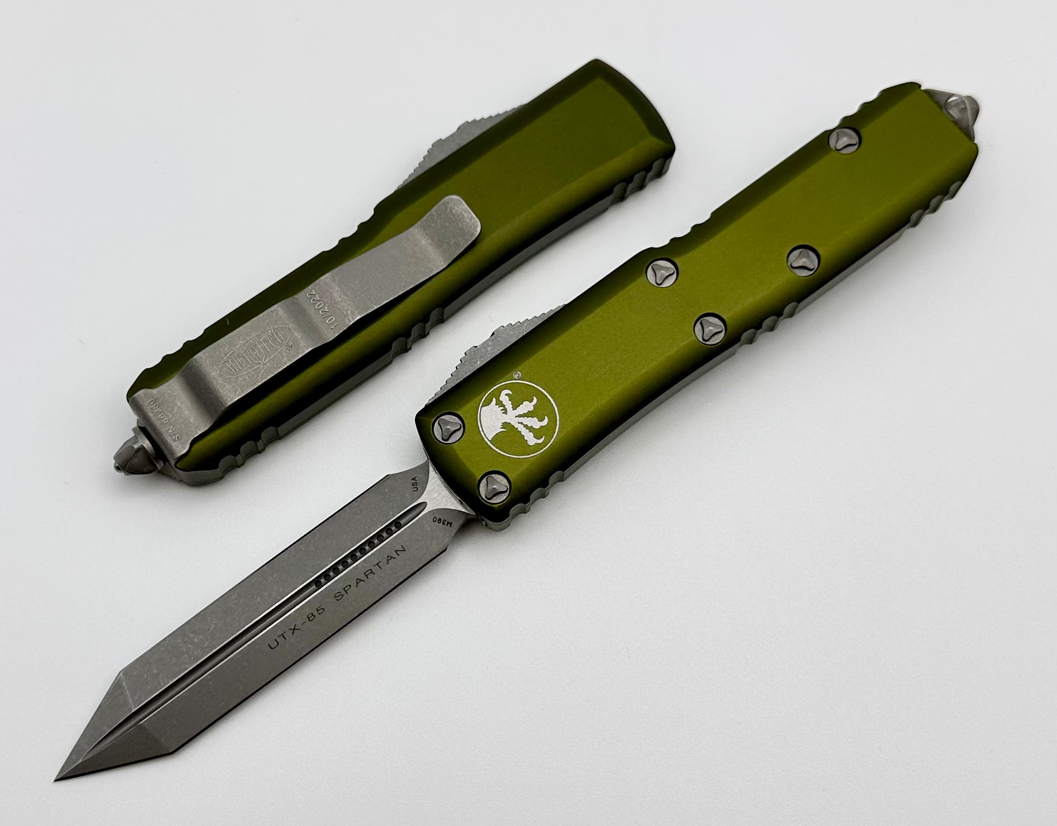 Microtech UTX-85 Spartan Apocalyptic EDC Knife - OD Green