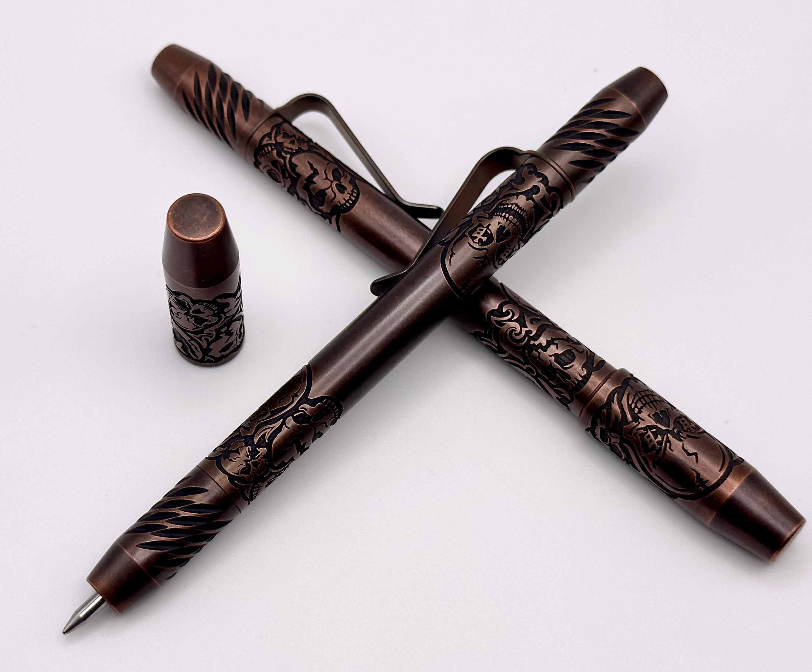 Borka Ti2Design Ultimate TechLiner Grid Skulls Copper Pen