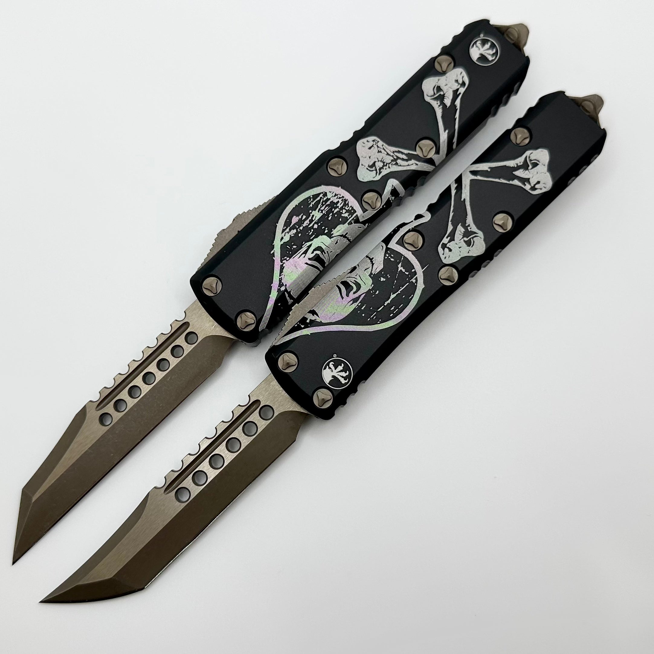 Premium Microtech UTX-85 Signature Series Knife Set with Apocalyptic Finish