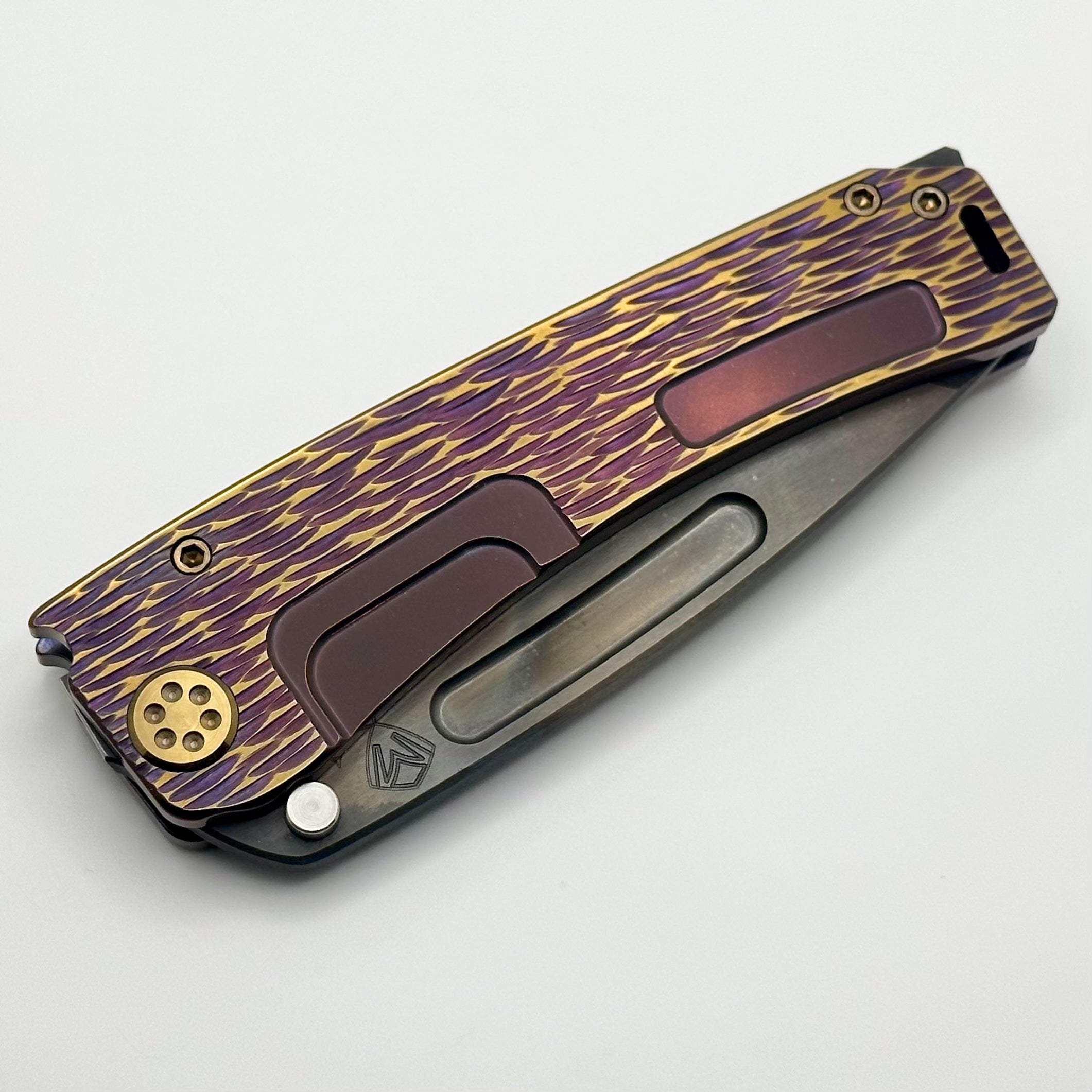 Medford Marauder H Premium Tactical Knife - Violet/Bronze Dragon Skin with S45VN Vulcan Tanto Blade