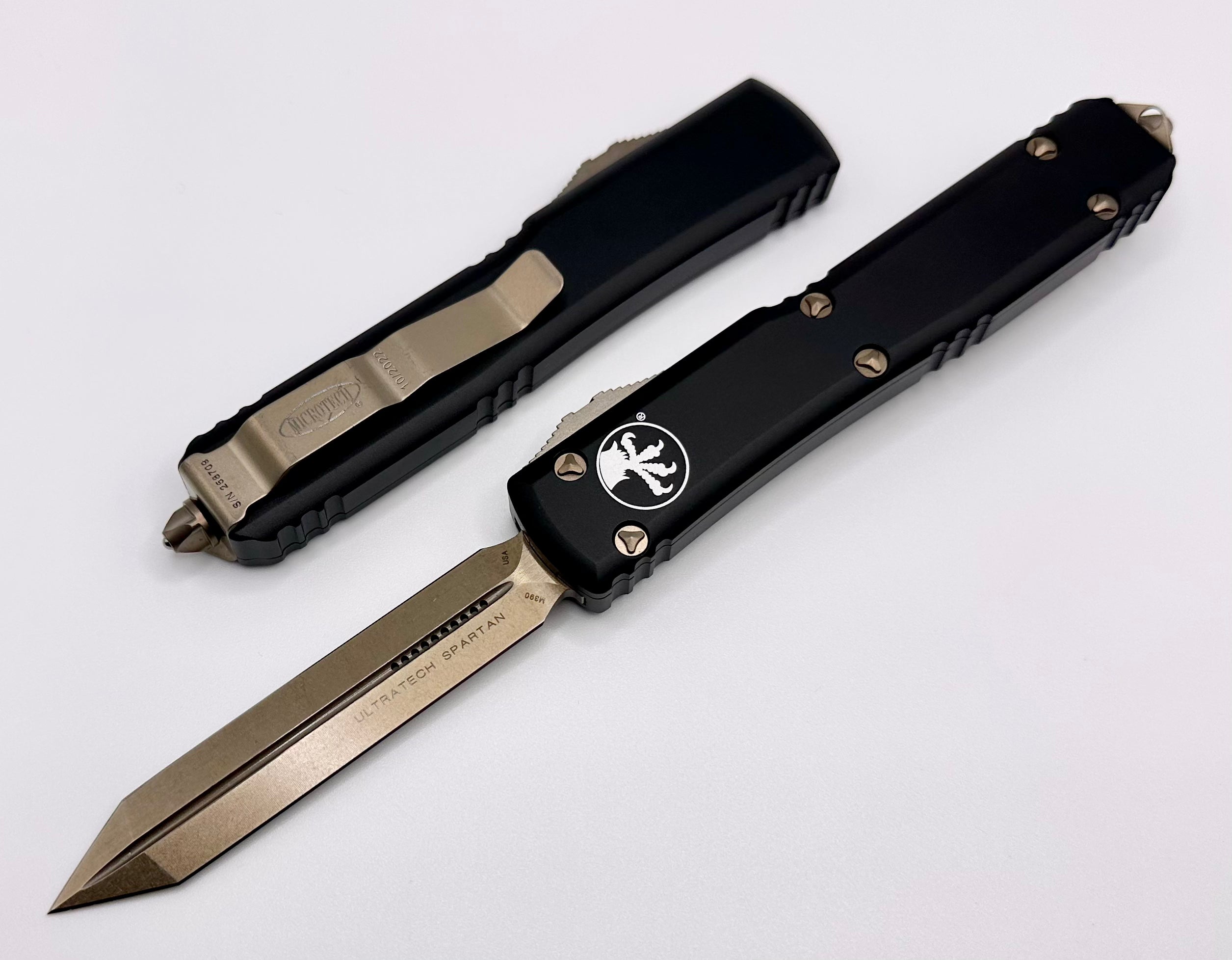 Premium Microtech Ultratech Spartan Knife - Bronzed & Black 223-13