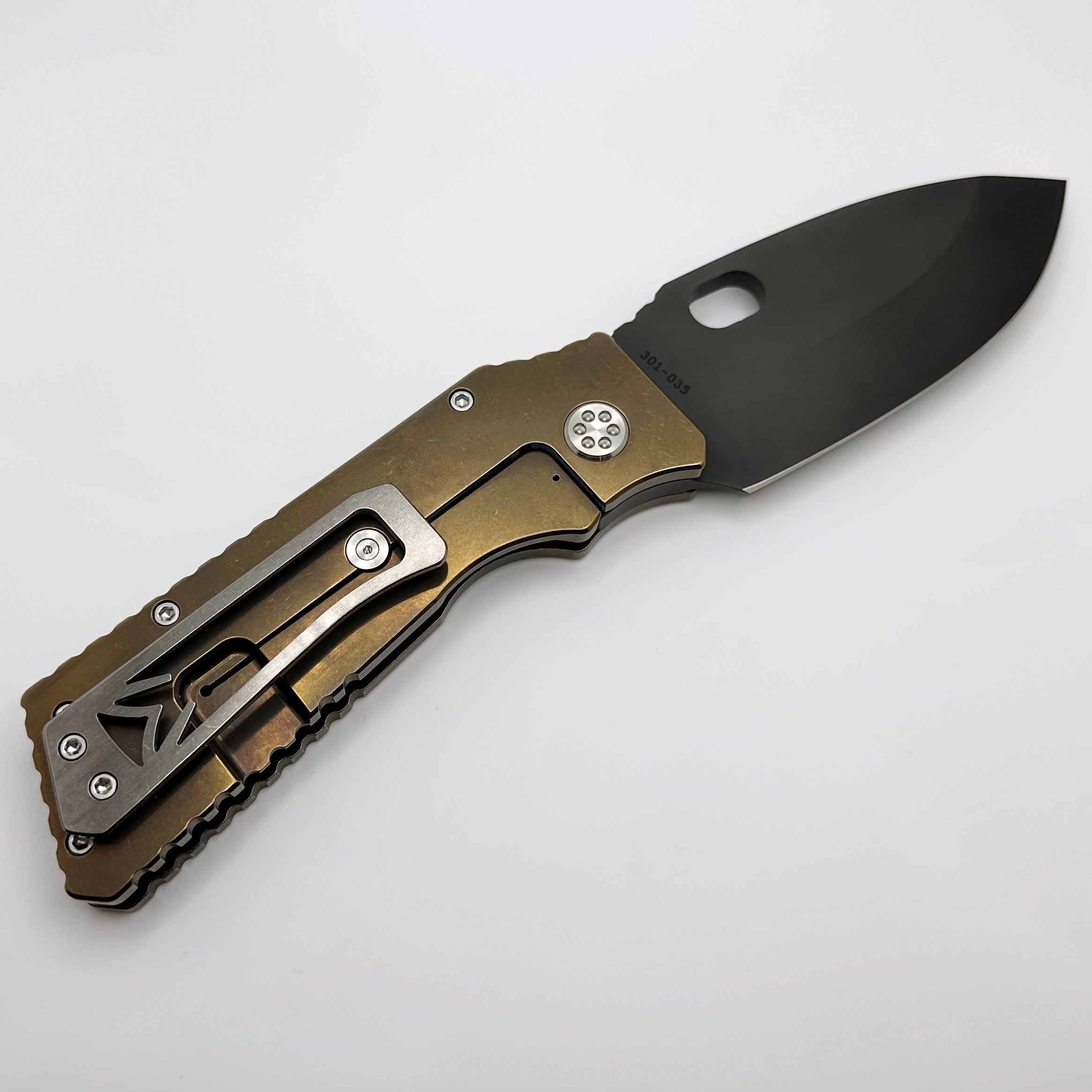 Medford TFF-1 Fat Daddy Premium EDC Knife with Tumbled Bronze Handles & PVD S45VN Blade