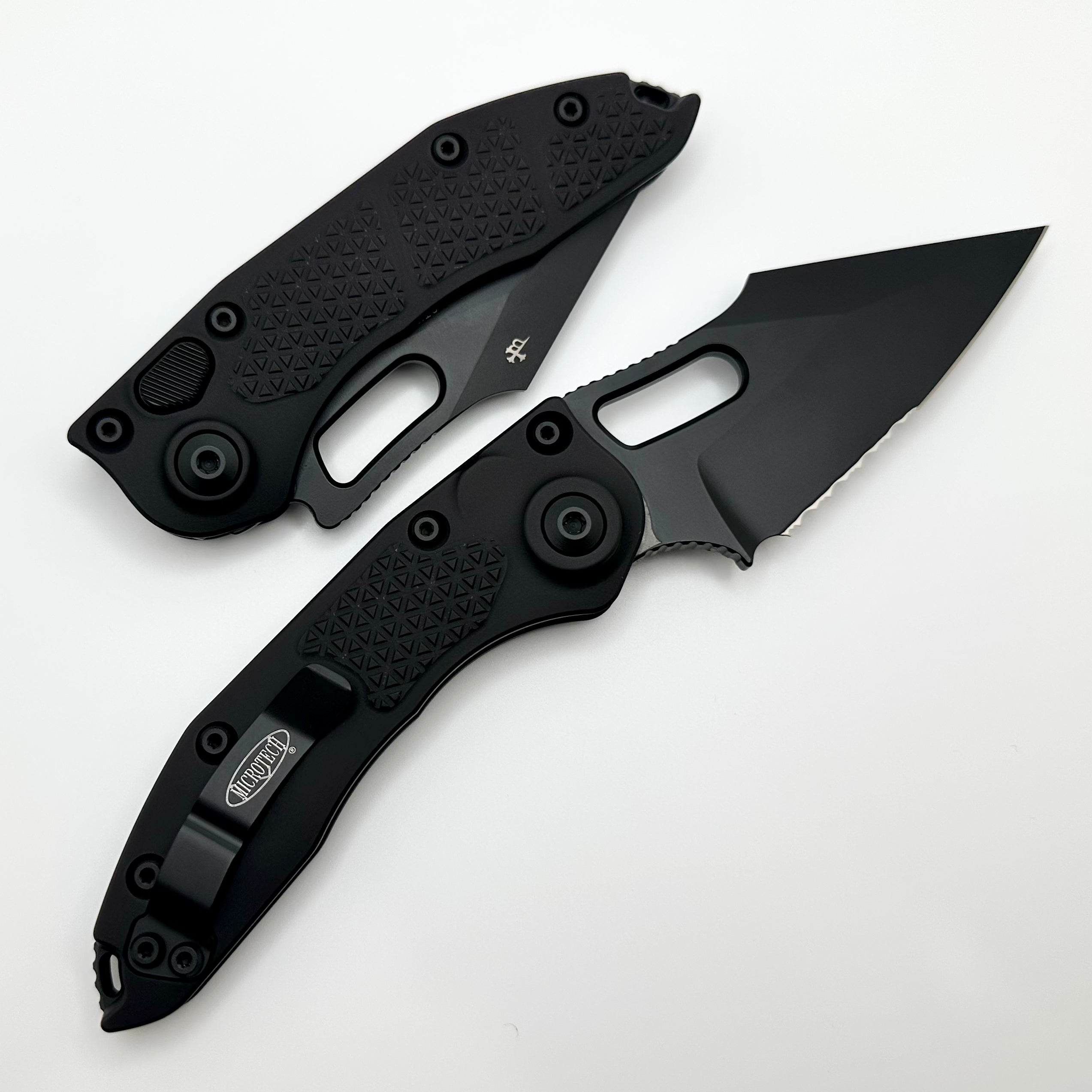 Ultimate Microtech Borka Stitch Tactical Knife - Partial Serrated Blade