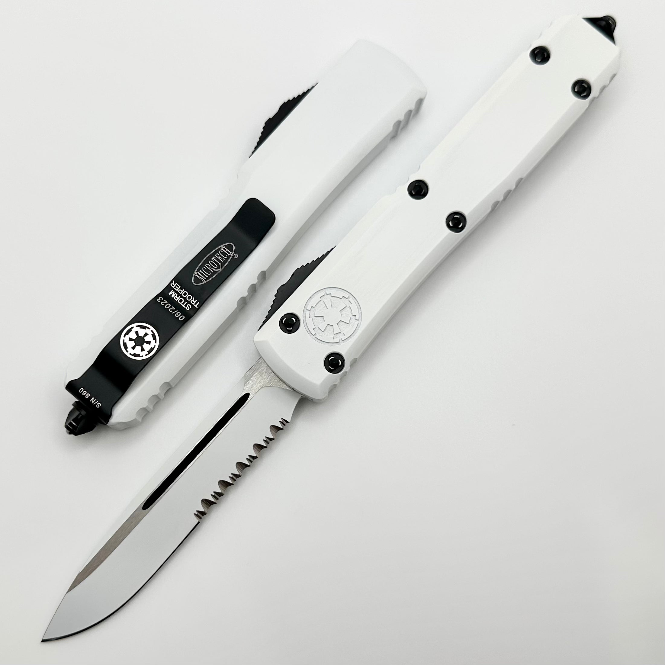 Microtech Ultratech Storm Trooper OTF Knife - Premium Single Edge with Partial Serration