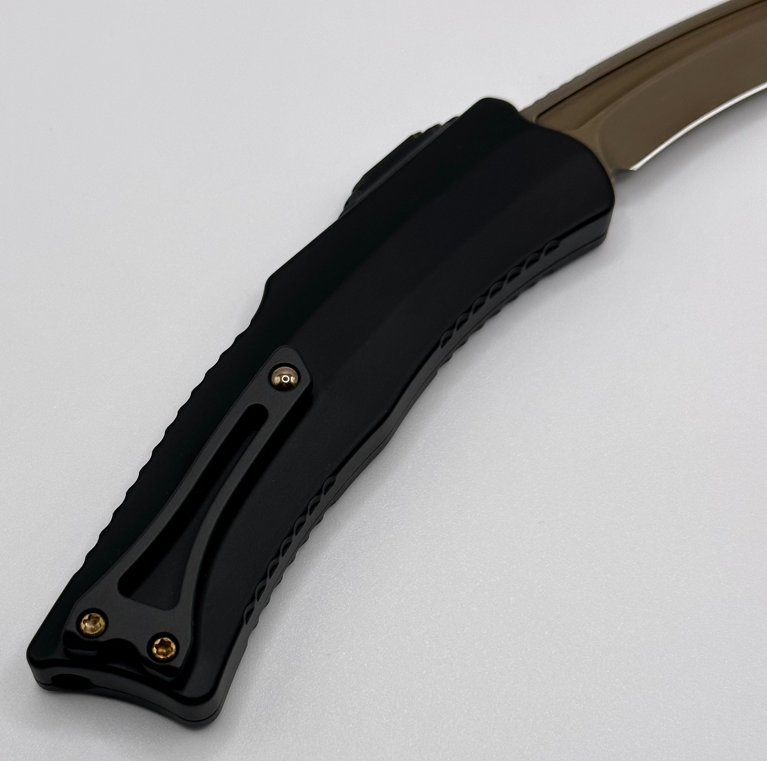 Premium Heretic Iconoclast ROC Knife with Bronze Blade & Abalone Inlay