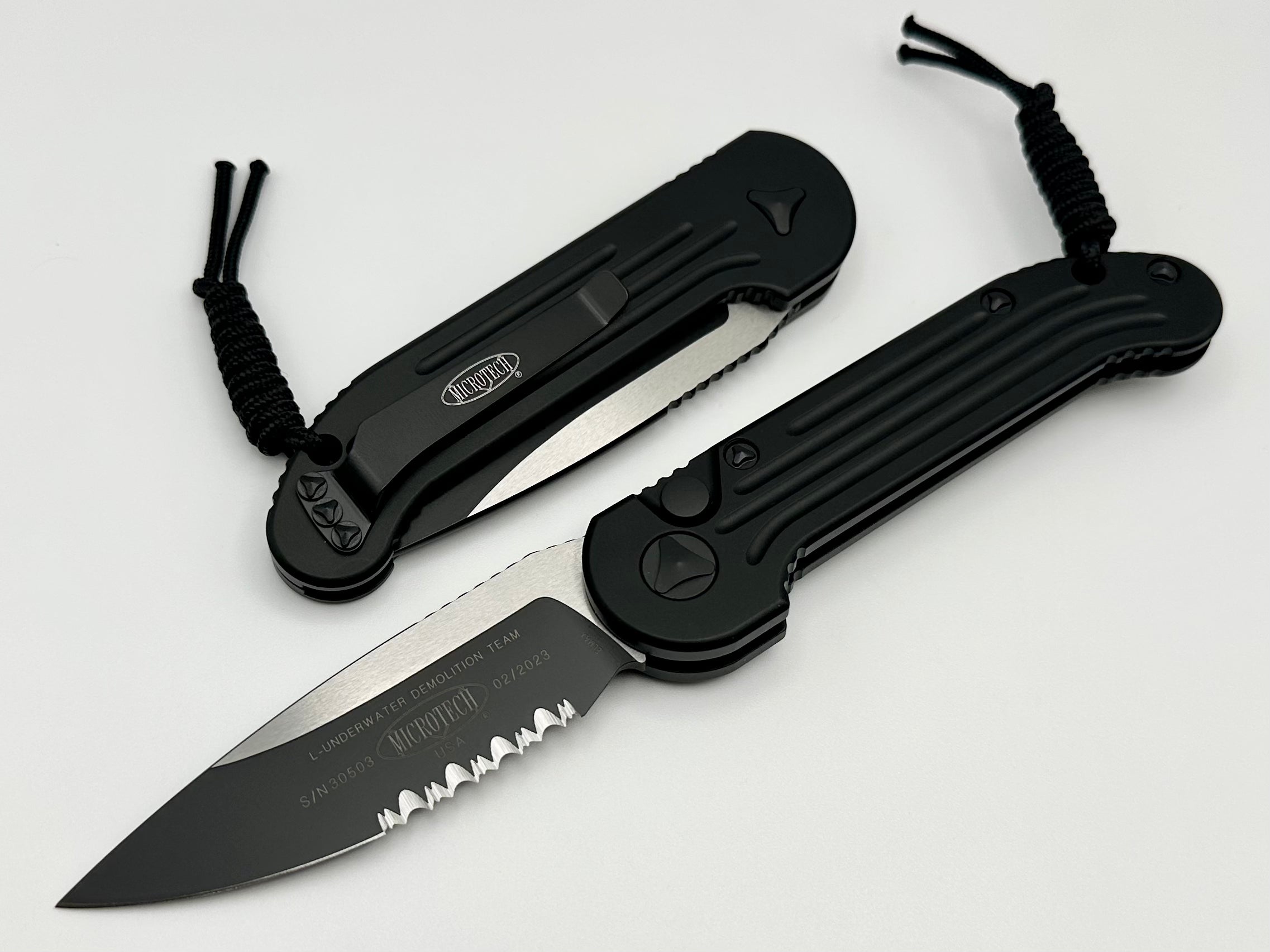 Microtech L.U.D.T Black Tactical Premium Folding Knife