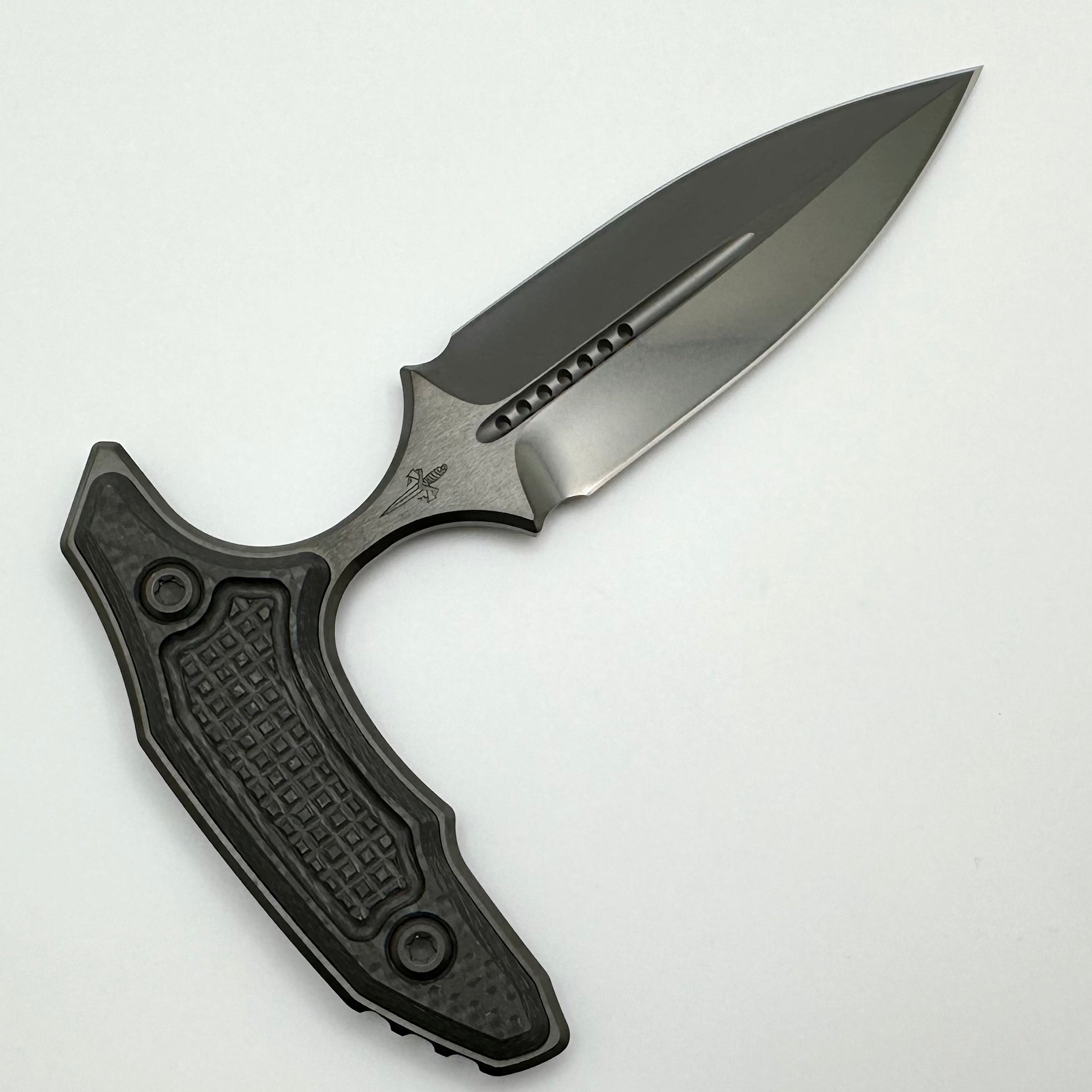 Marfione Custom Knives Hypnotic DLC Stonewash M390 & Carbon Fiber - Ultimate Tactical Blade