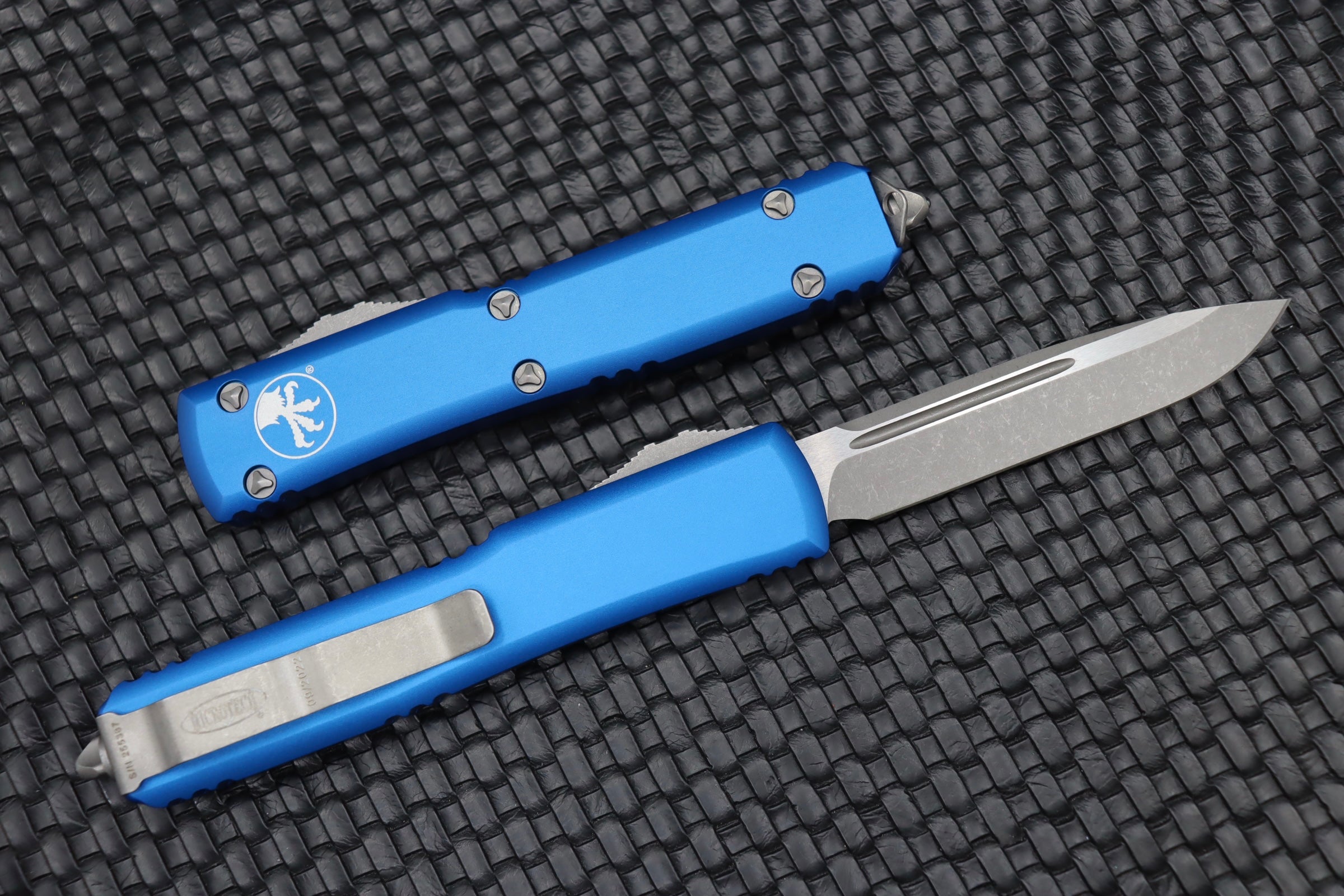 Microtech Ultratech Premium Apocalyptic Blue OTF Knife