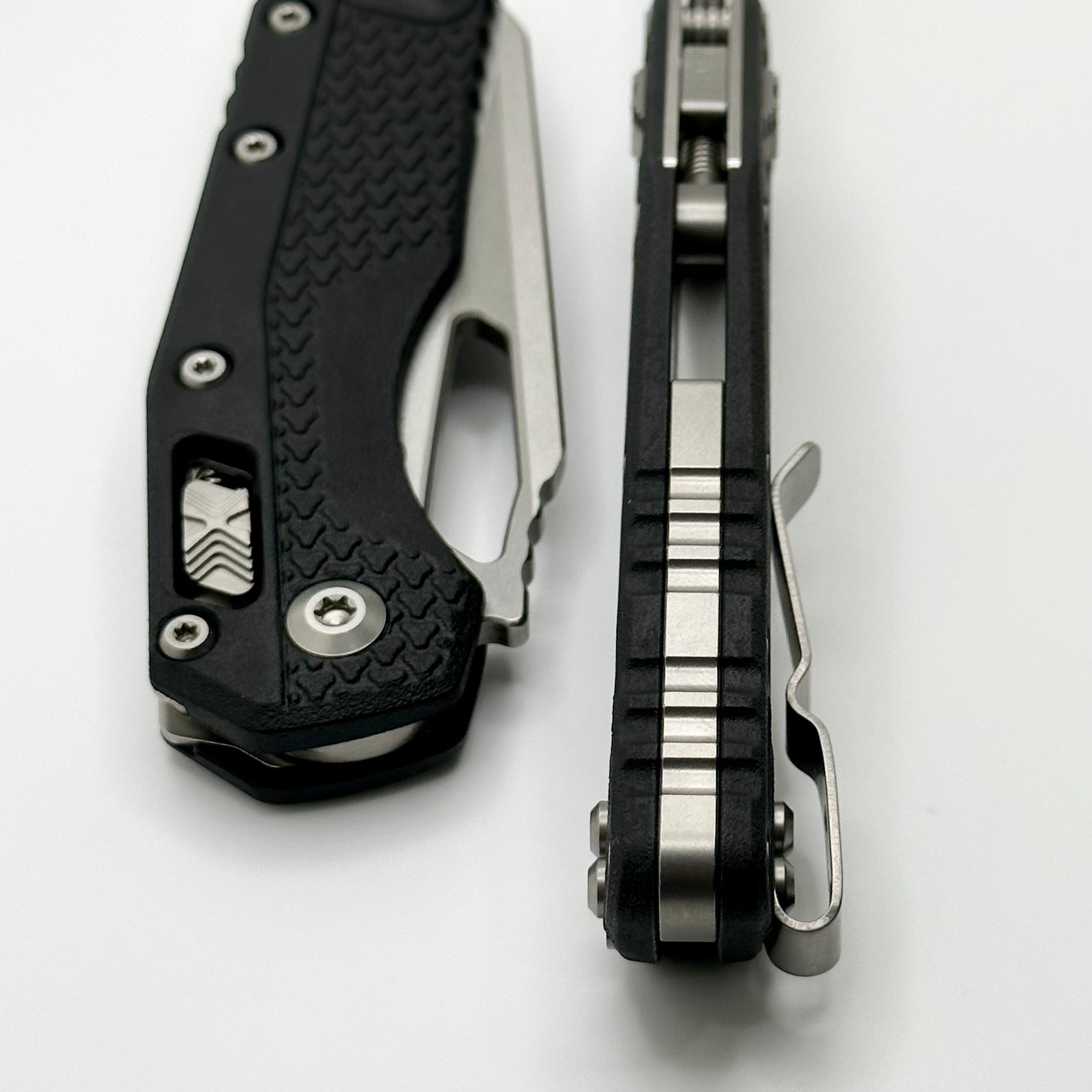 Microtech MSI RAM LOK Ultimate Tactical Knife - Black Polymer & Full Serrated M390MK