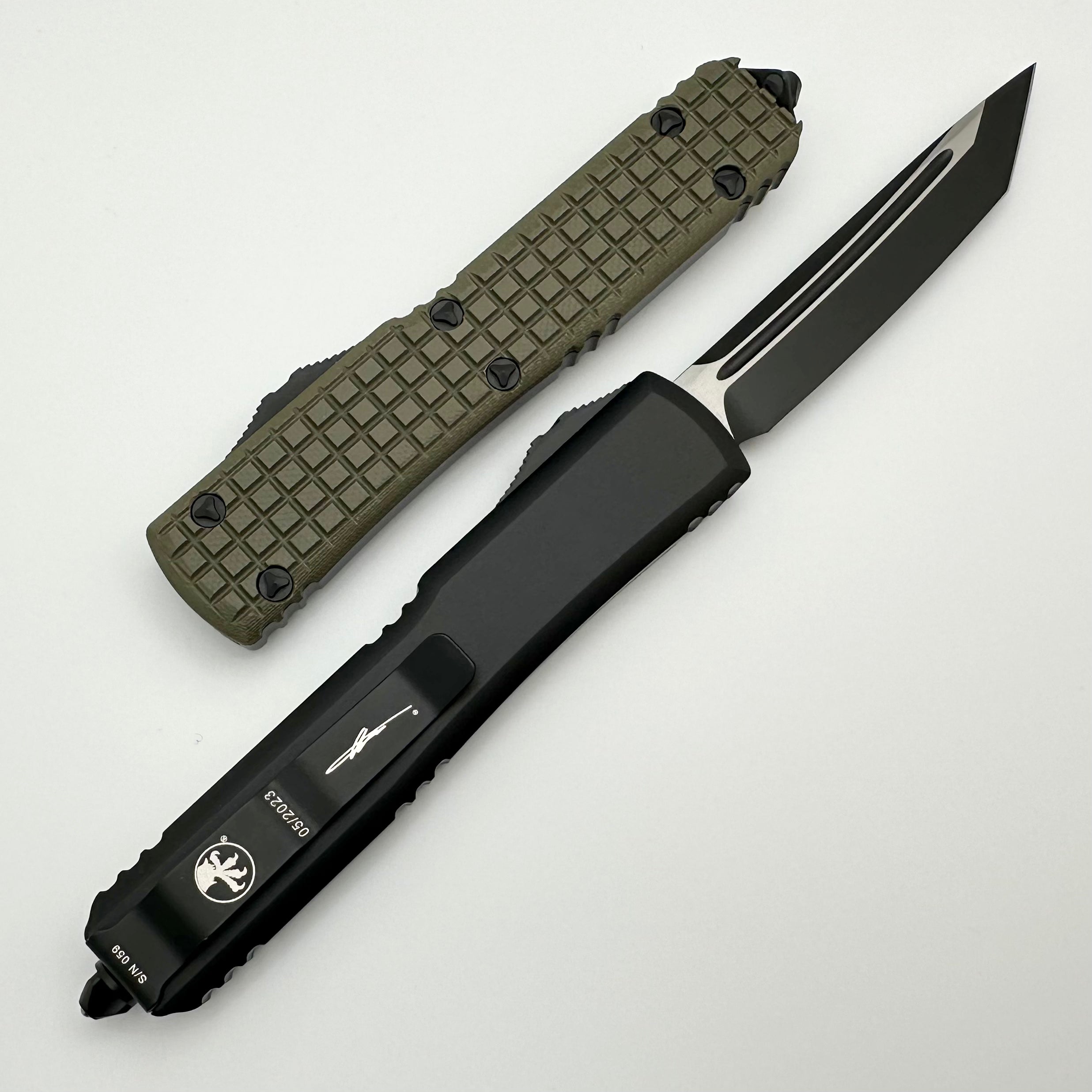 Microtech Ultratech Premium Tactical Knife - OD Green G-10 Handle & Tanto Blade