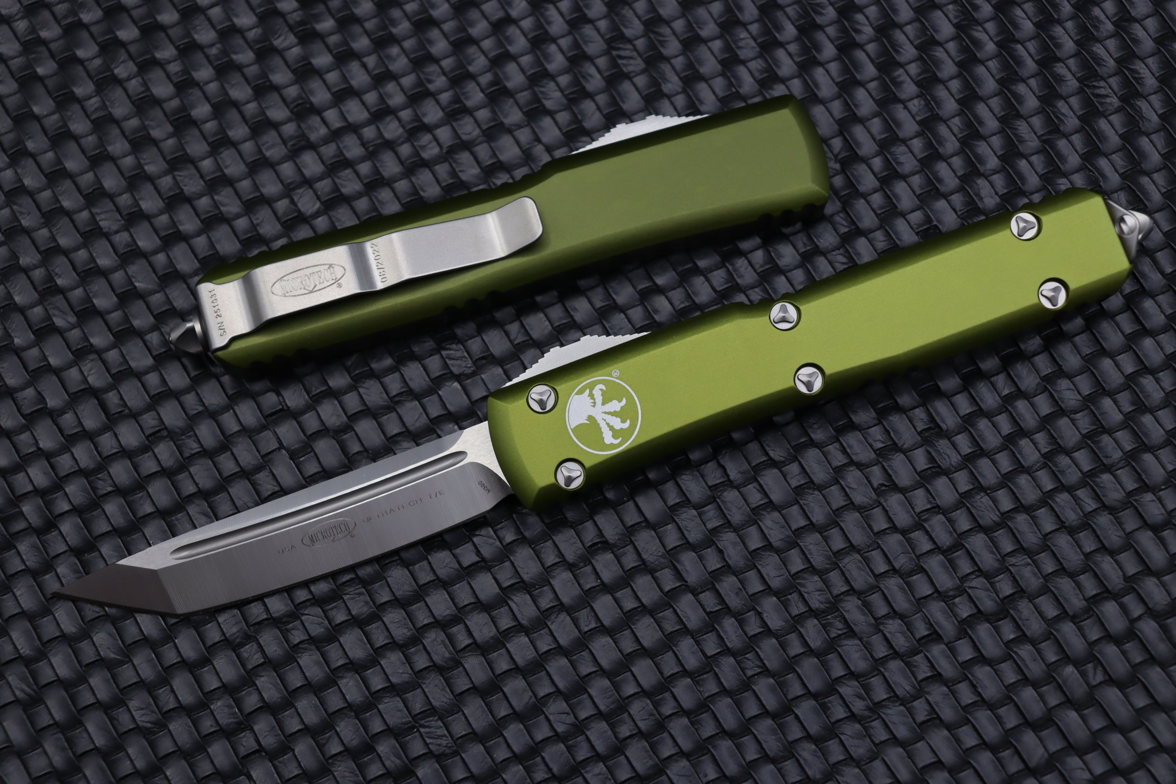 Premium Microtech Ultratech Tanto Knife - OD Green Satin Finish