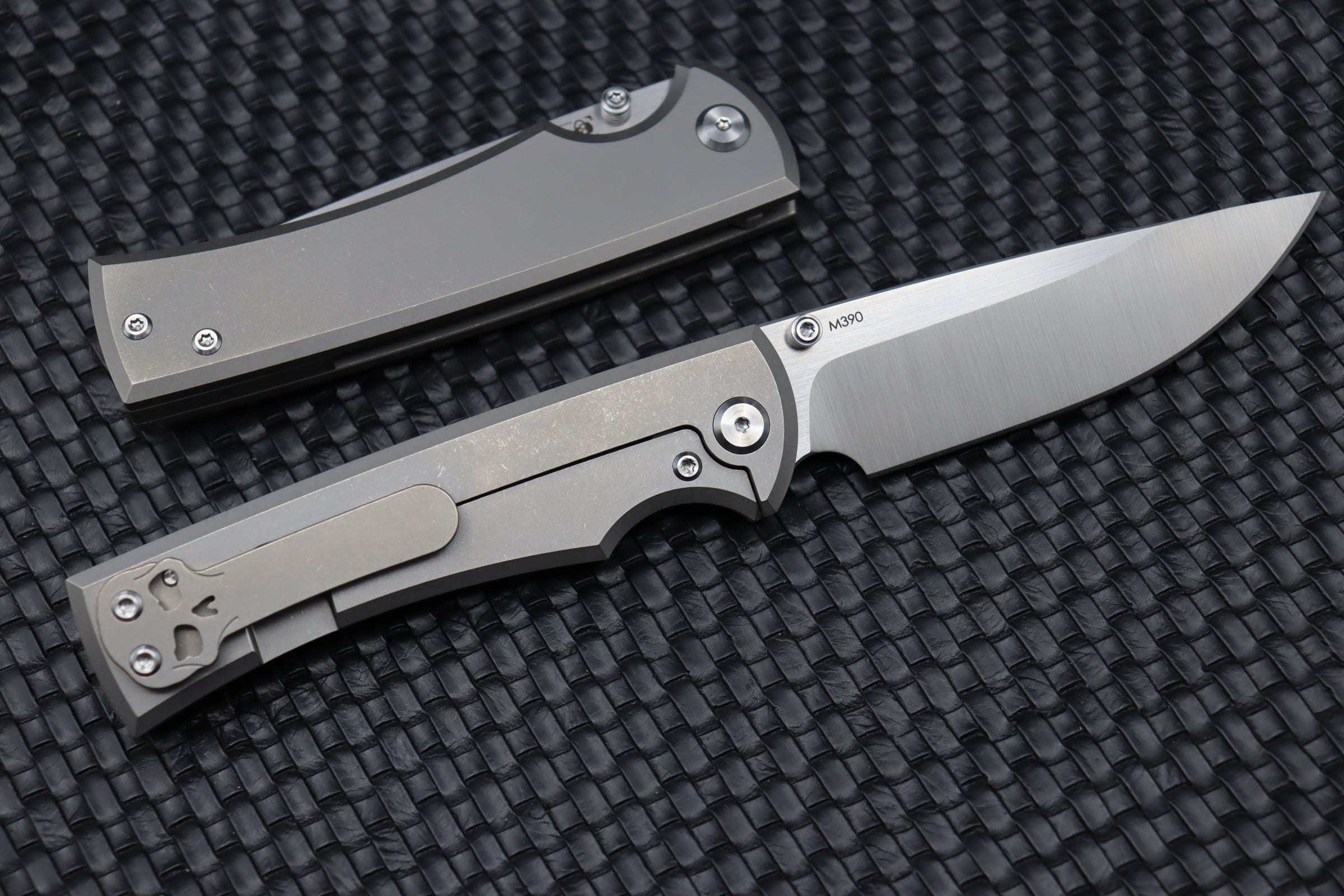 Chaves Knives 229 Liberation Drop Point - Premium M390 Blade & Stonewash Titanium Handle