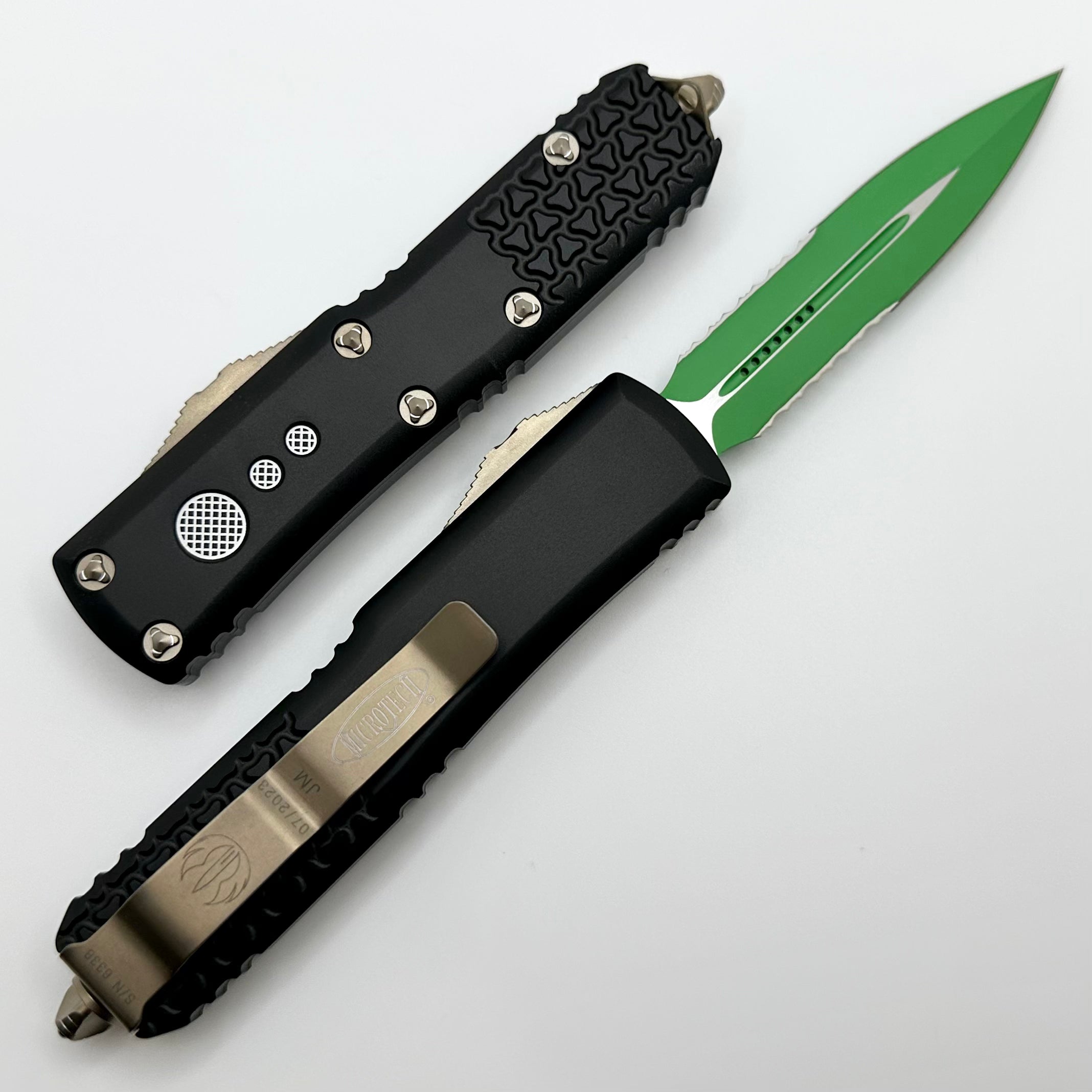 Microtech UTX-85 Jedi Master Signature Series Tactical Knife - Partial Serrated Blade