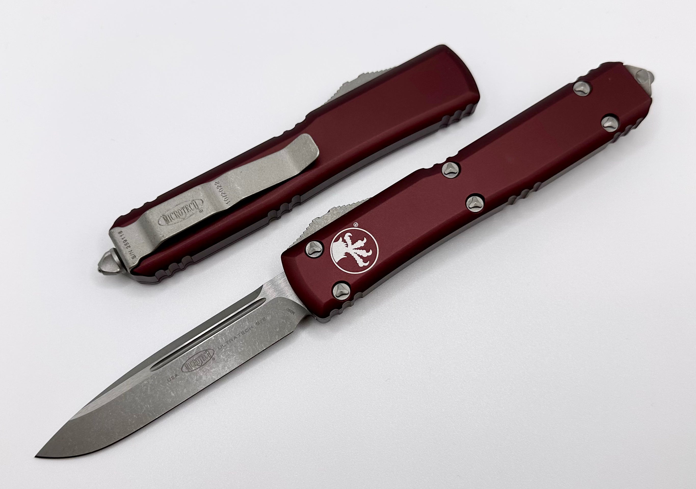 Premium Microtech Ultratech S/E Apocalyptic Knife - Merlot Edition