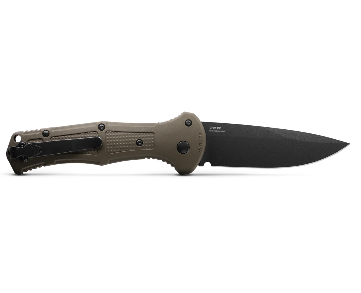 Premium Benchmade Claymore Tactical Knife - OD Green Grivory & Black CPM-D2