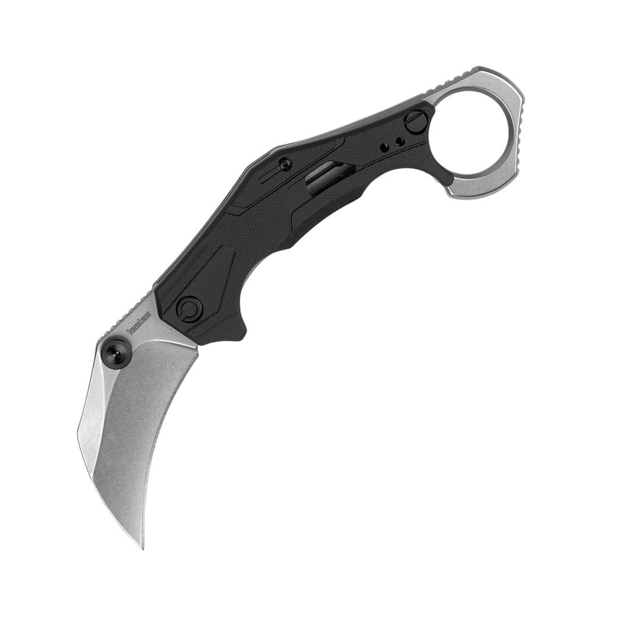 Kershaw Outlier Premium Tactical Karambit Knife - Black & Stonewash 2064SW